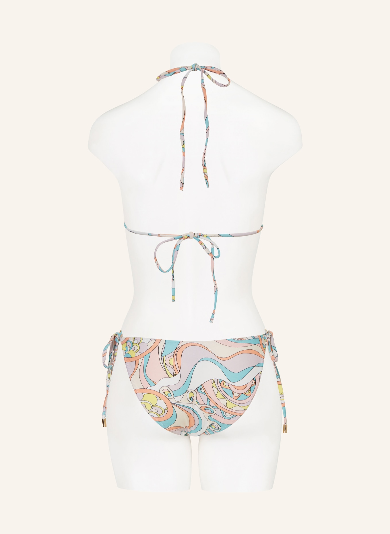 MELISSA ODABASH Triangel-Bikini CANCUN, Farbe: HELLBLAU/ HELLLILA/ GELB (Bild 3)