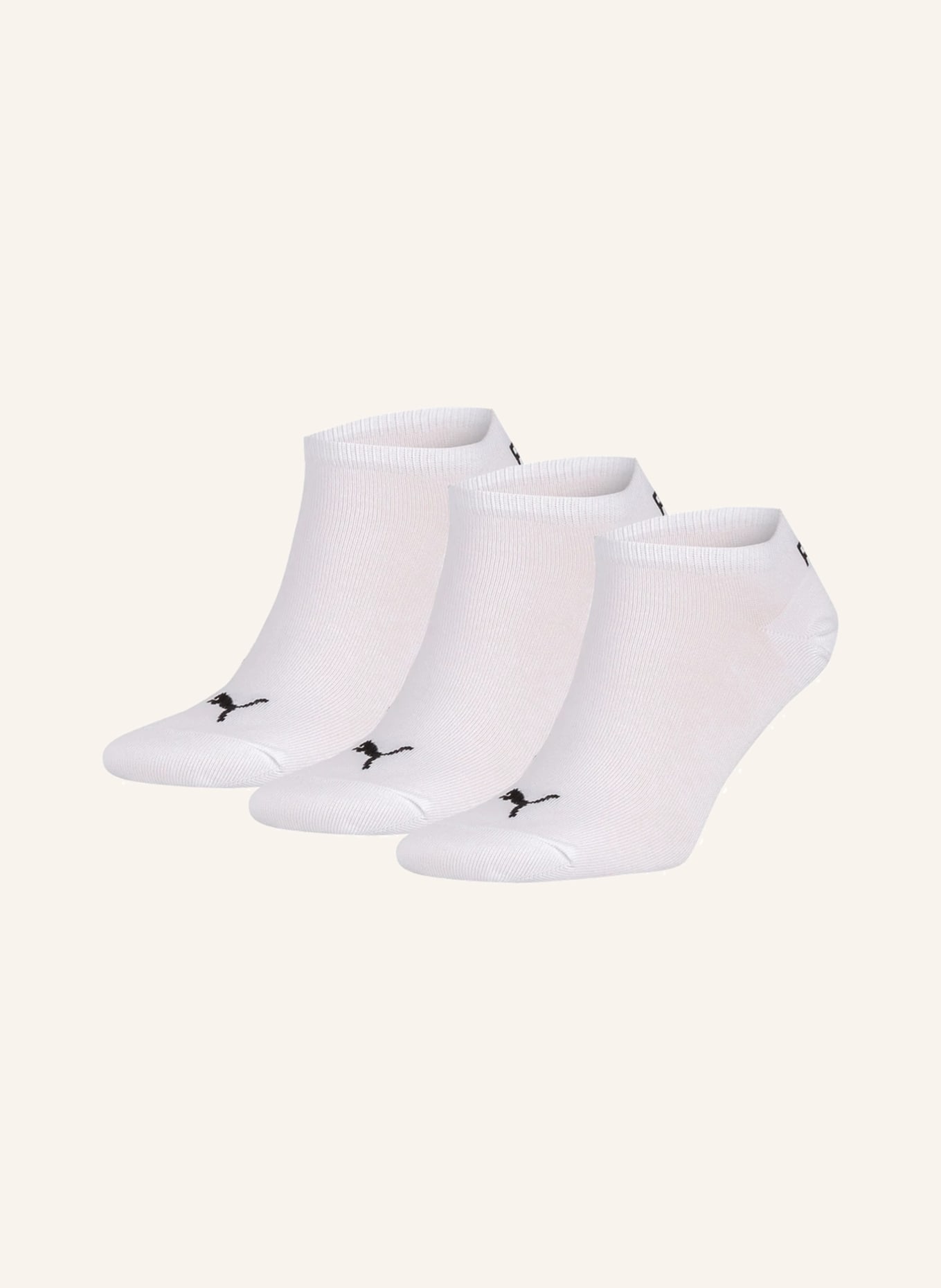 PUMA 3-pack sneaker socks, Color: 300 WHITE (Image 1)