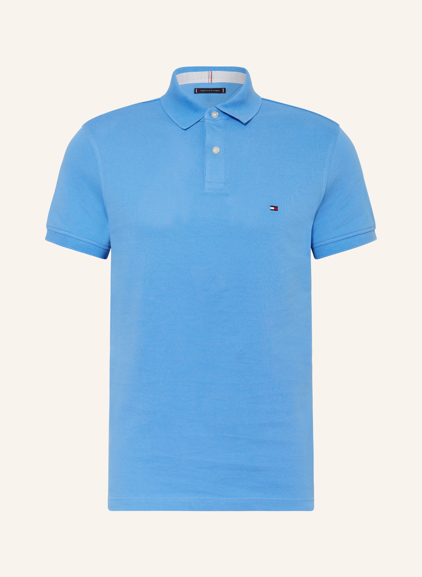 TOMMY HILFIGER Piqué-Poloshirt Regular Fit, Farbe: BLAU (Bild 1)