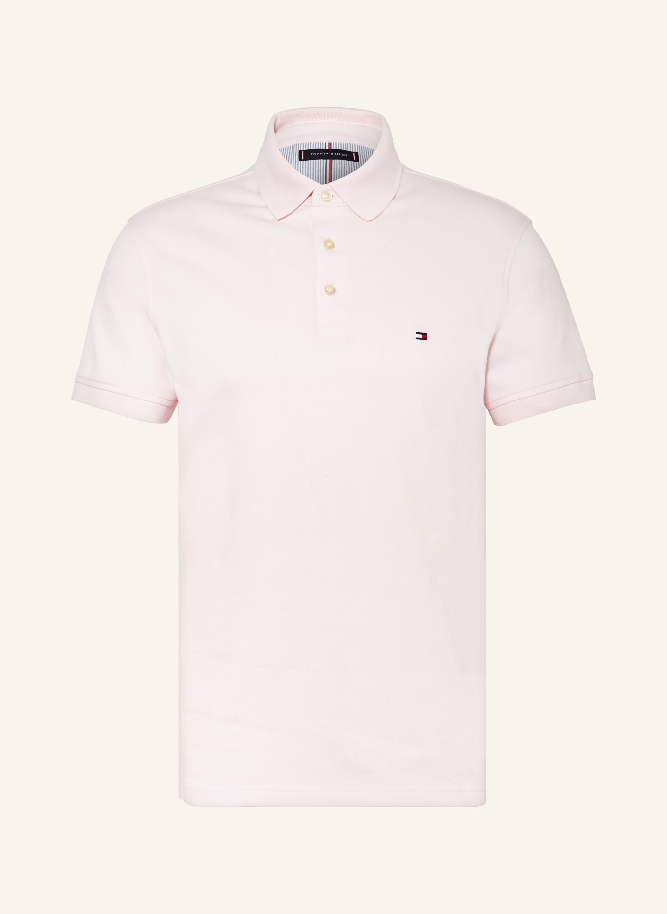 TOMMY HILFIGER Piqué-Poloshirt Slim Fit, Farbe: HELLROSA (Bild 1)