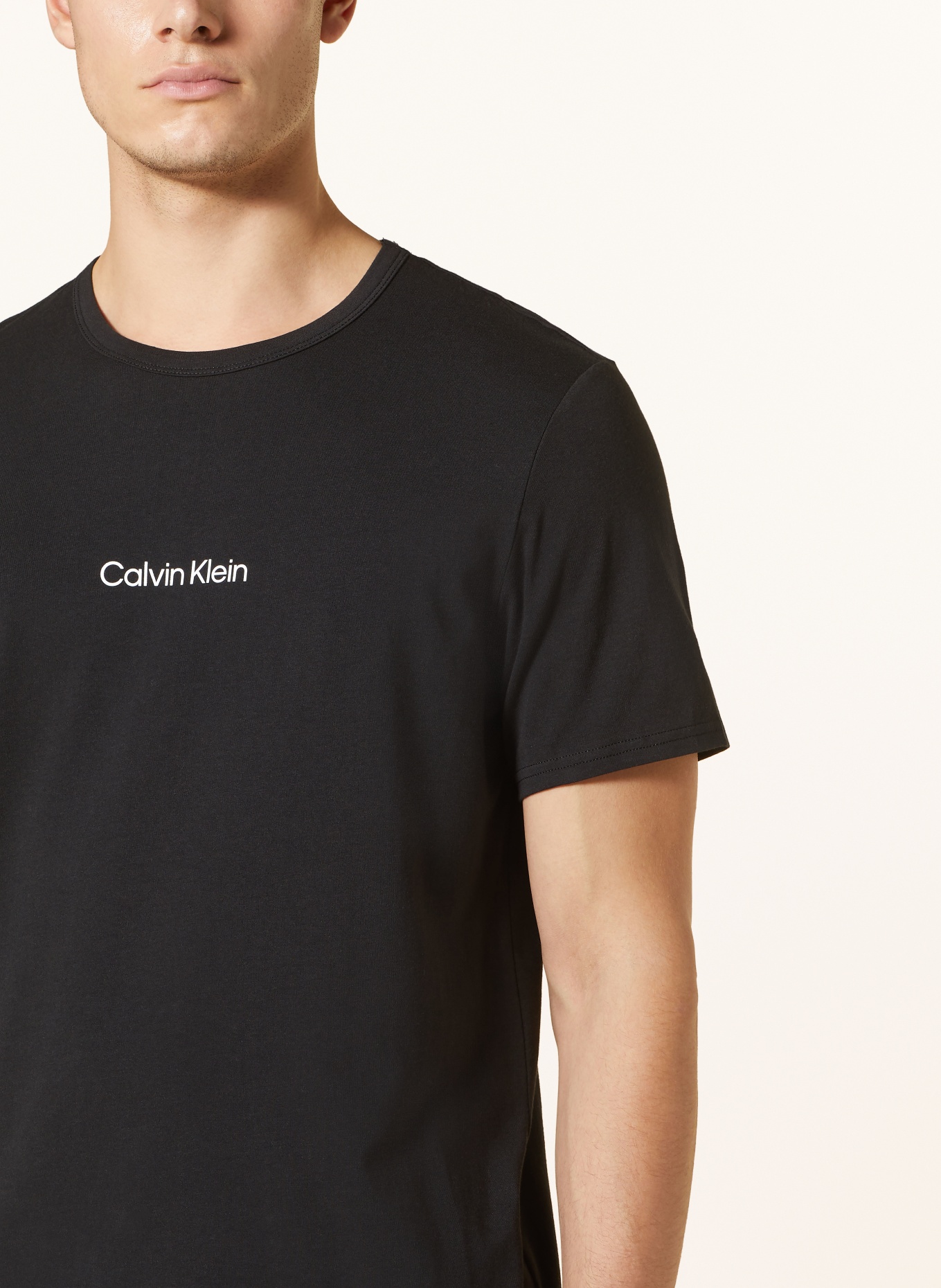 Calvin Klein Shorty-Schlafanzug MODERN STRUCTURE, Farbe: SCHWARZ/ OLIV (Bild 4)