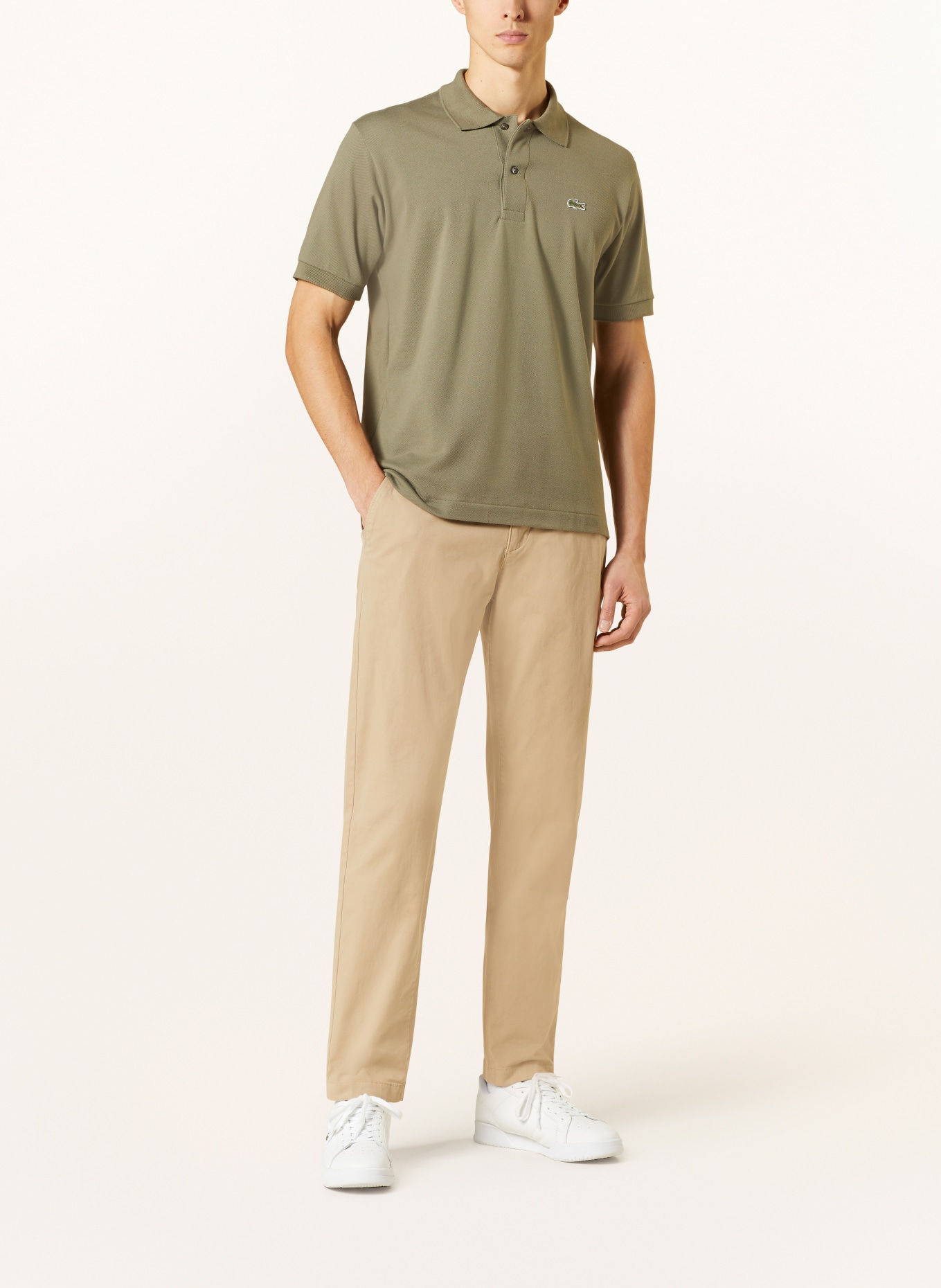 LACOSTE Piqué-Poloshirt Classic Fit, Farbe: OLIV (Bild 2)
