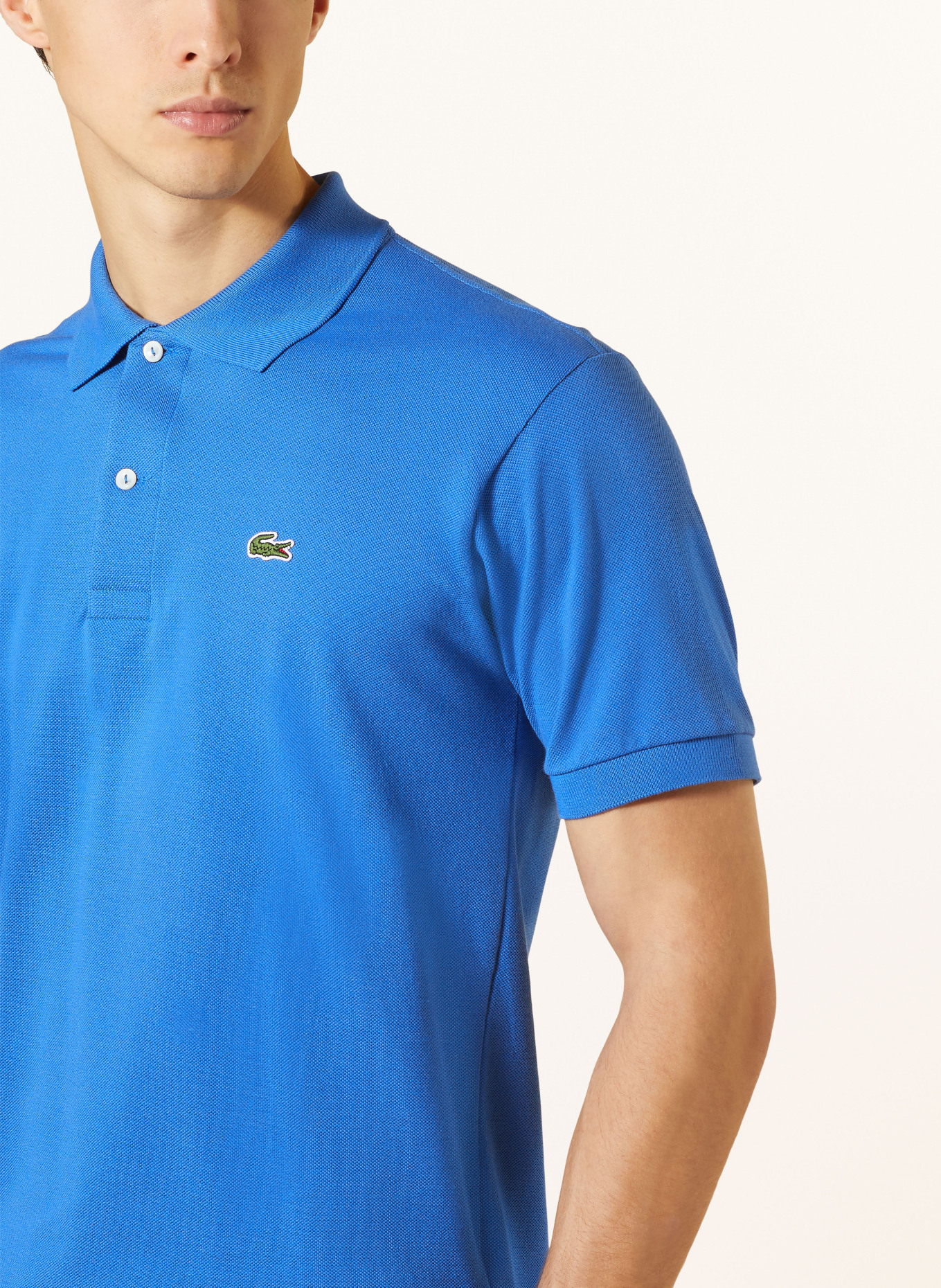 LACOSTE Piqué-Poloshirt Classic Fit, Farbe: BLAU (Bild 4)