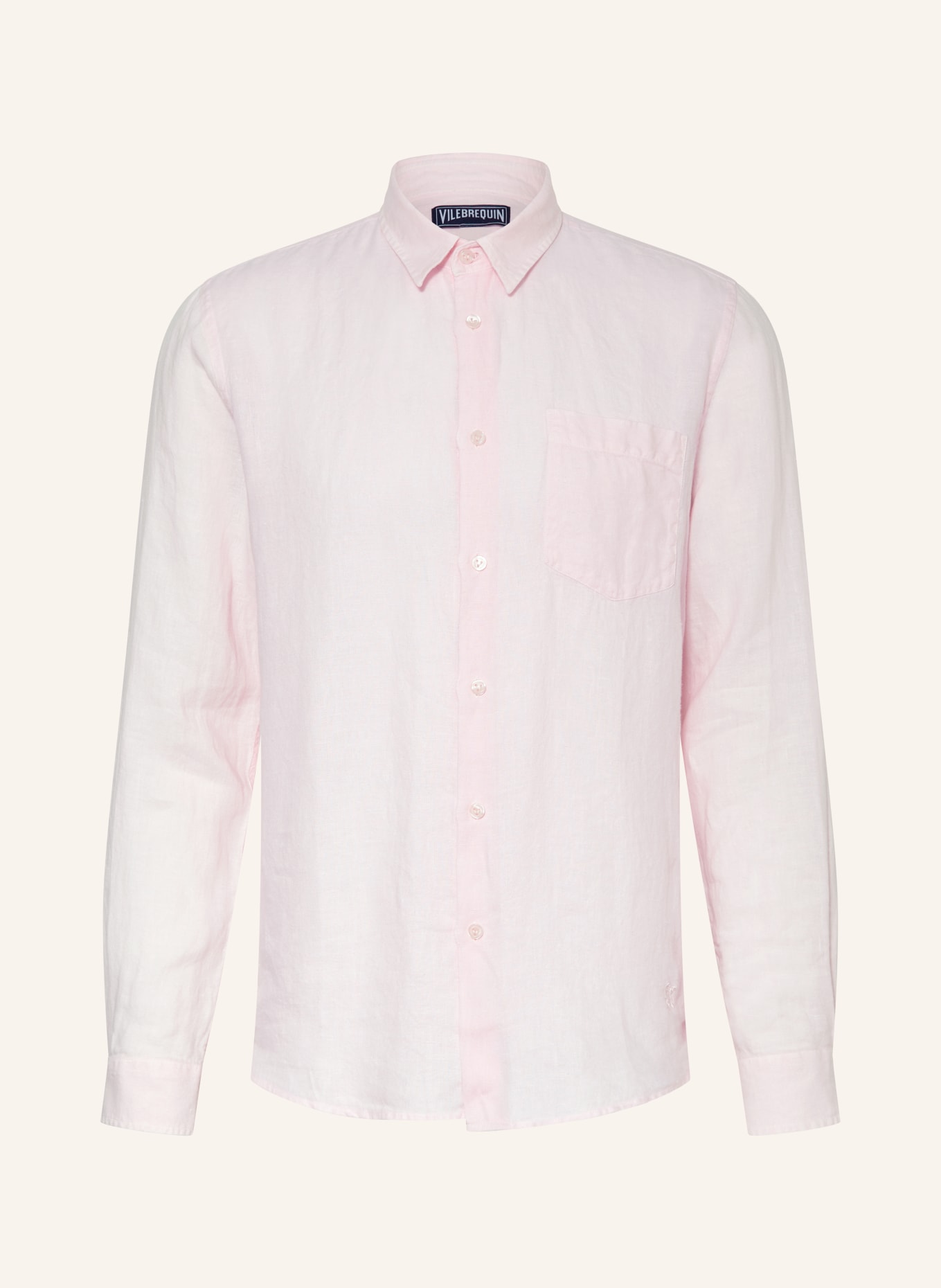 VILEBREQUIN Linen shirt slim fit, Color: LIGHT PINK (Image 1)