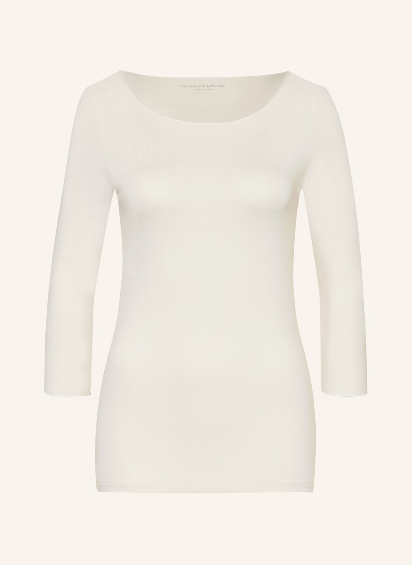 MAJESTIC FILATURES Shirt mit 3/4-Arm: WEISS