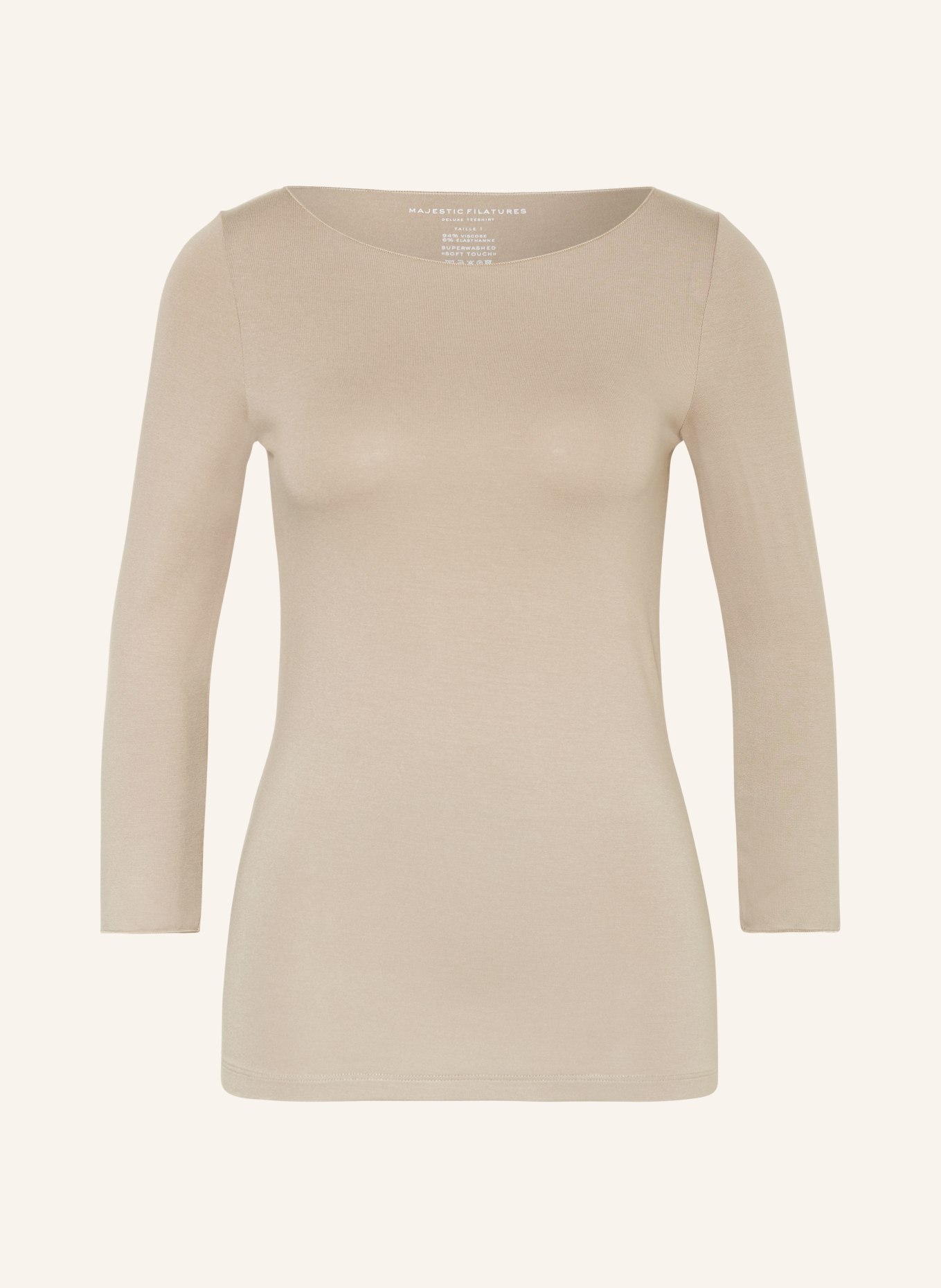 MAJESTIC FILATURES Shirt mit 3/4-Arm: TAUPE
