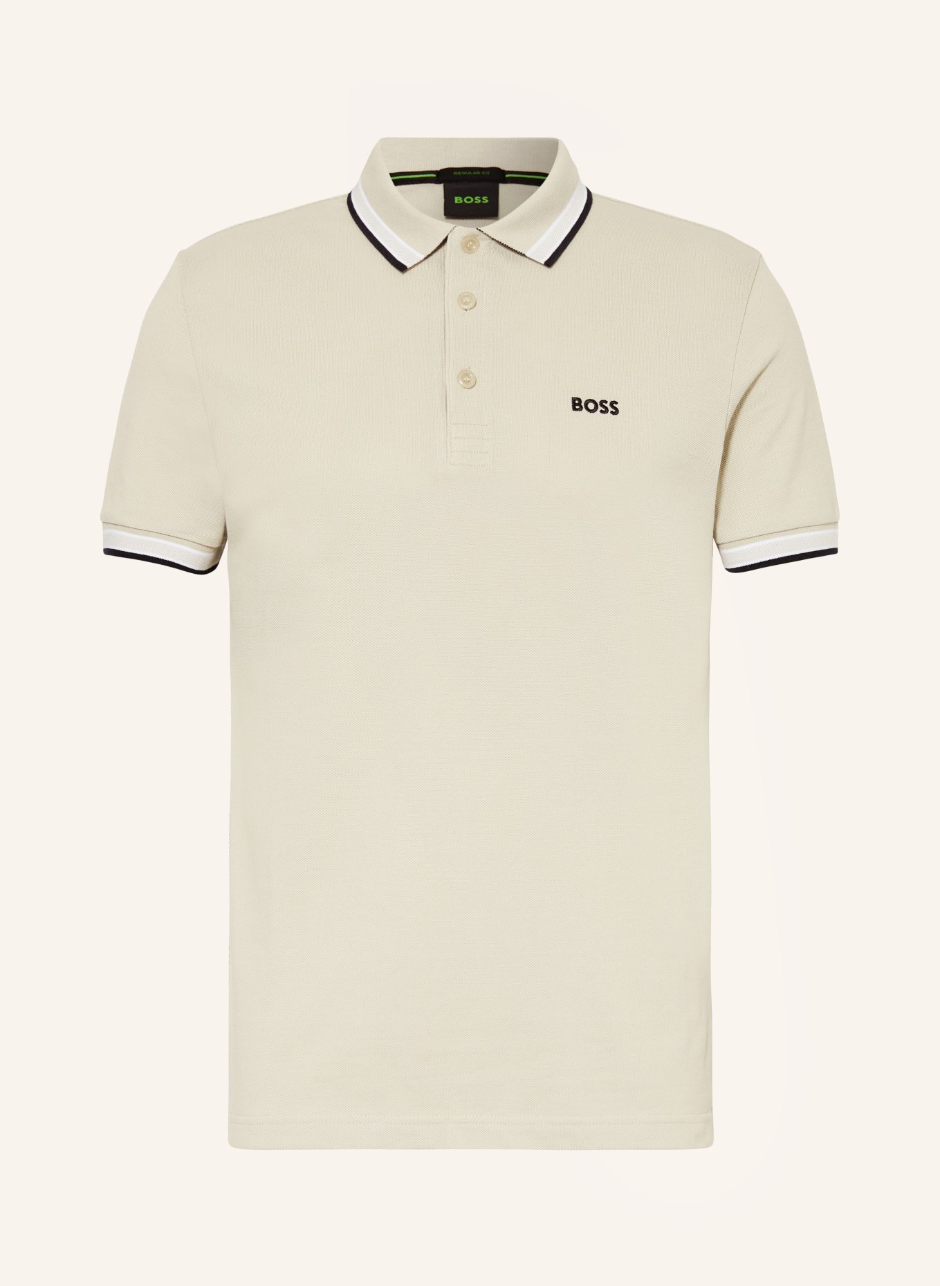 BOSS Piqué-Poloshirt PADDY CURVED Regular Fit, Farbe: CREME (Bild 1)