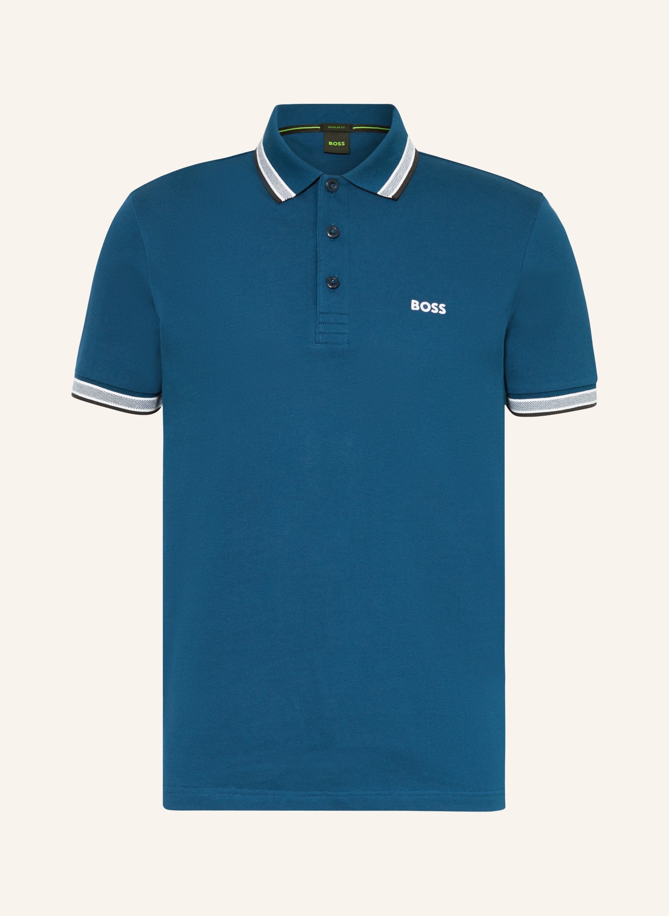 BOSS Piqué-Poloshirt PADDY CURVED Regular Fit, Farbe: DUNKELBLAU (Bild 1)