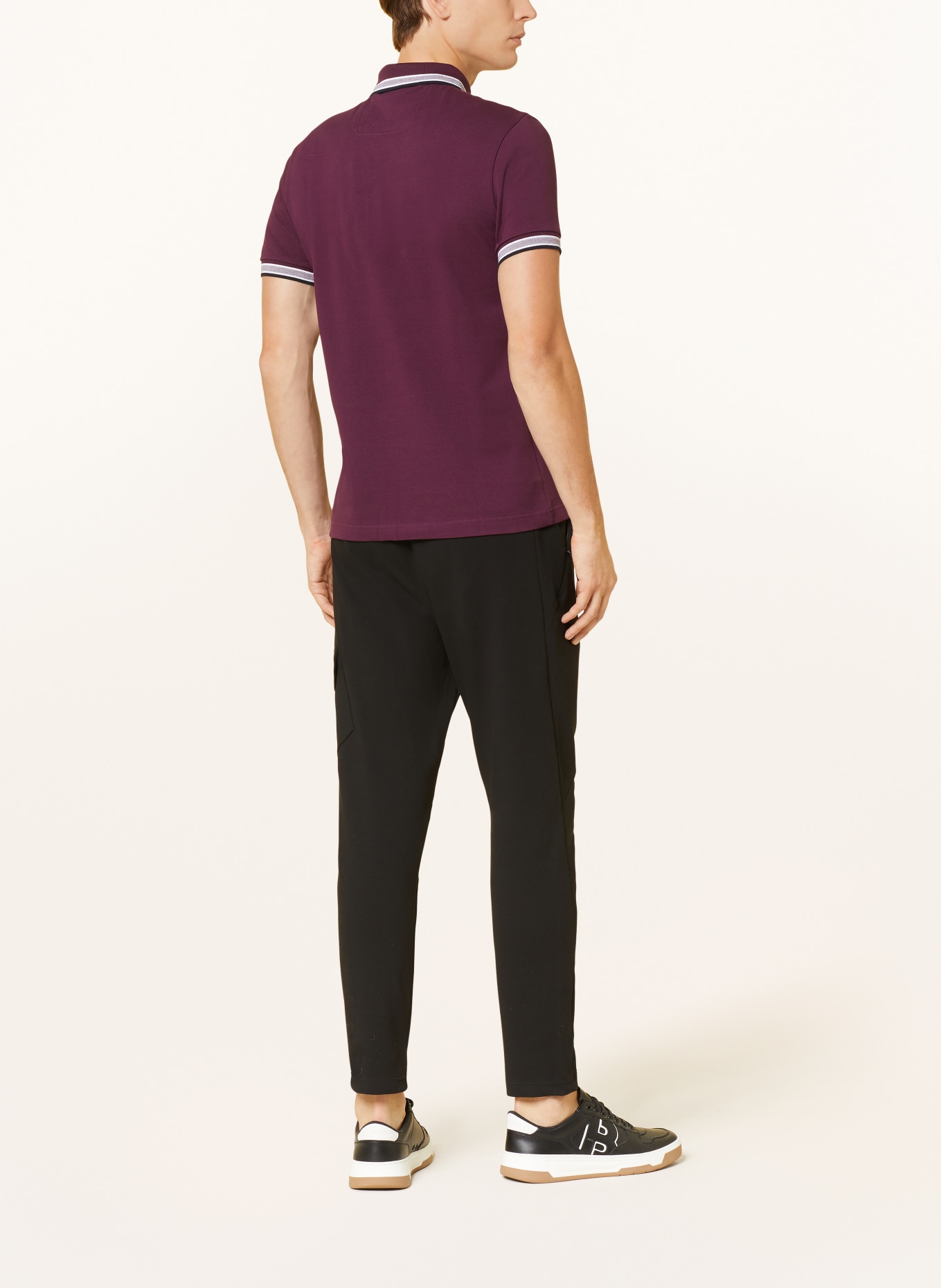 BOSS Piqué-Poloshirt PADDY CURVED Regular Fit, Farbe: DUNKELROT (Bild 3)