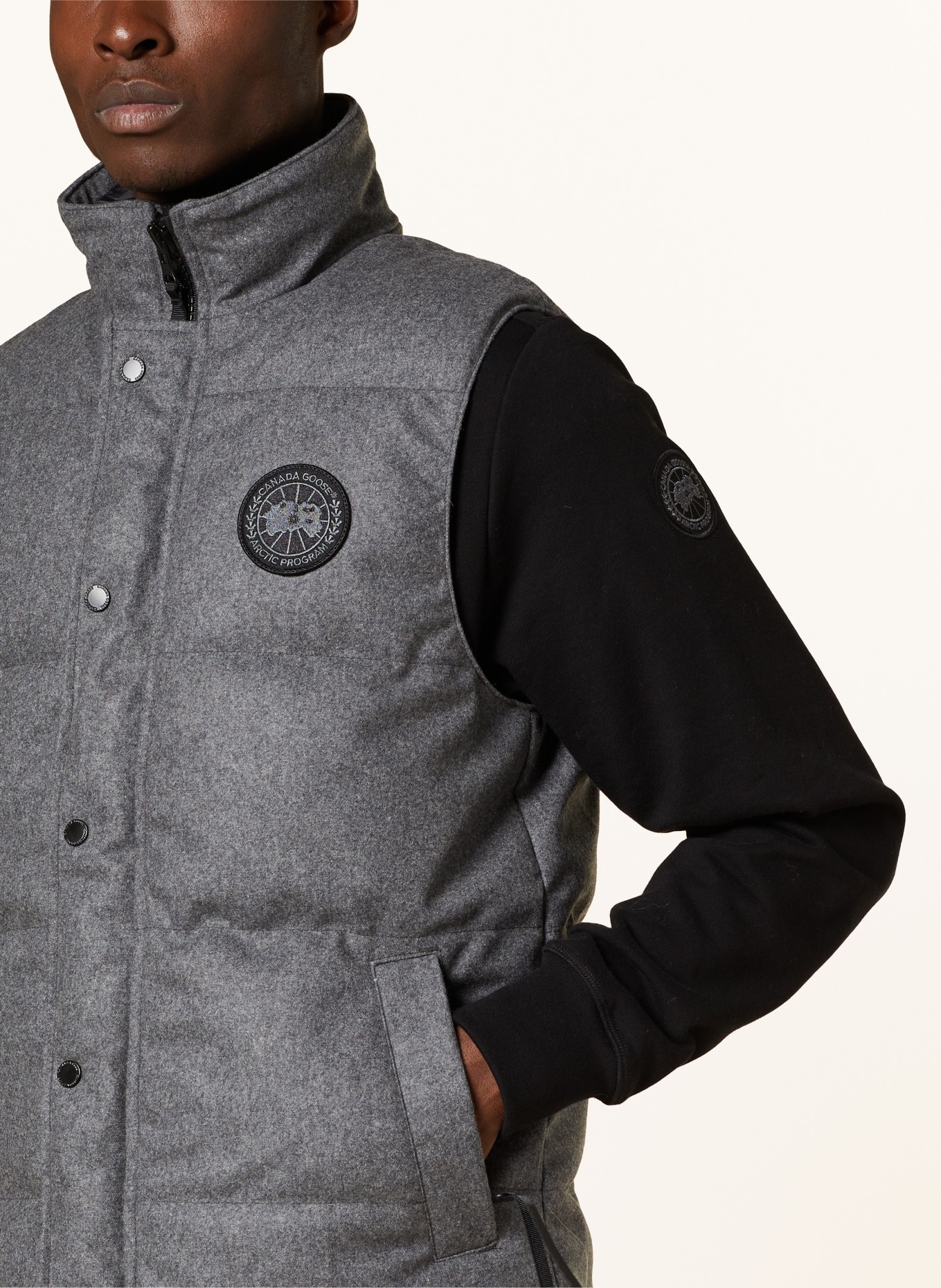 CANADA GOOSE Down vest GARSON in dark gray