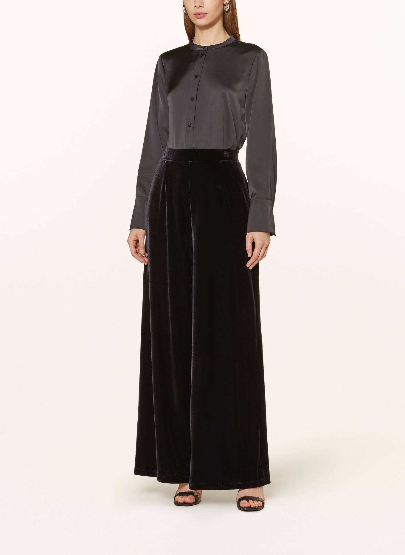 Phase Eight Velvet trousers FLORENTINE in black