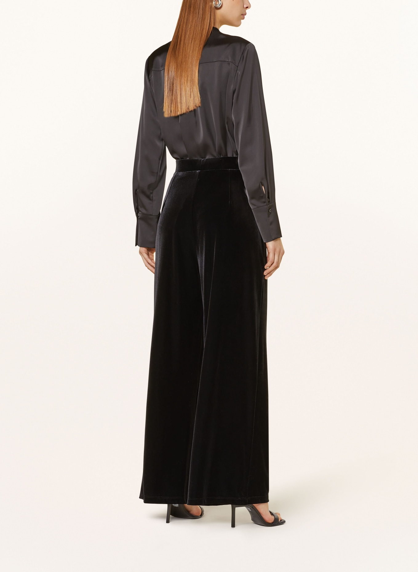Phase Eight Velvet trousers FLORENTINE in black