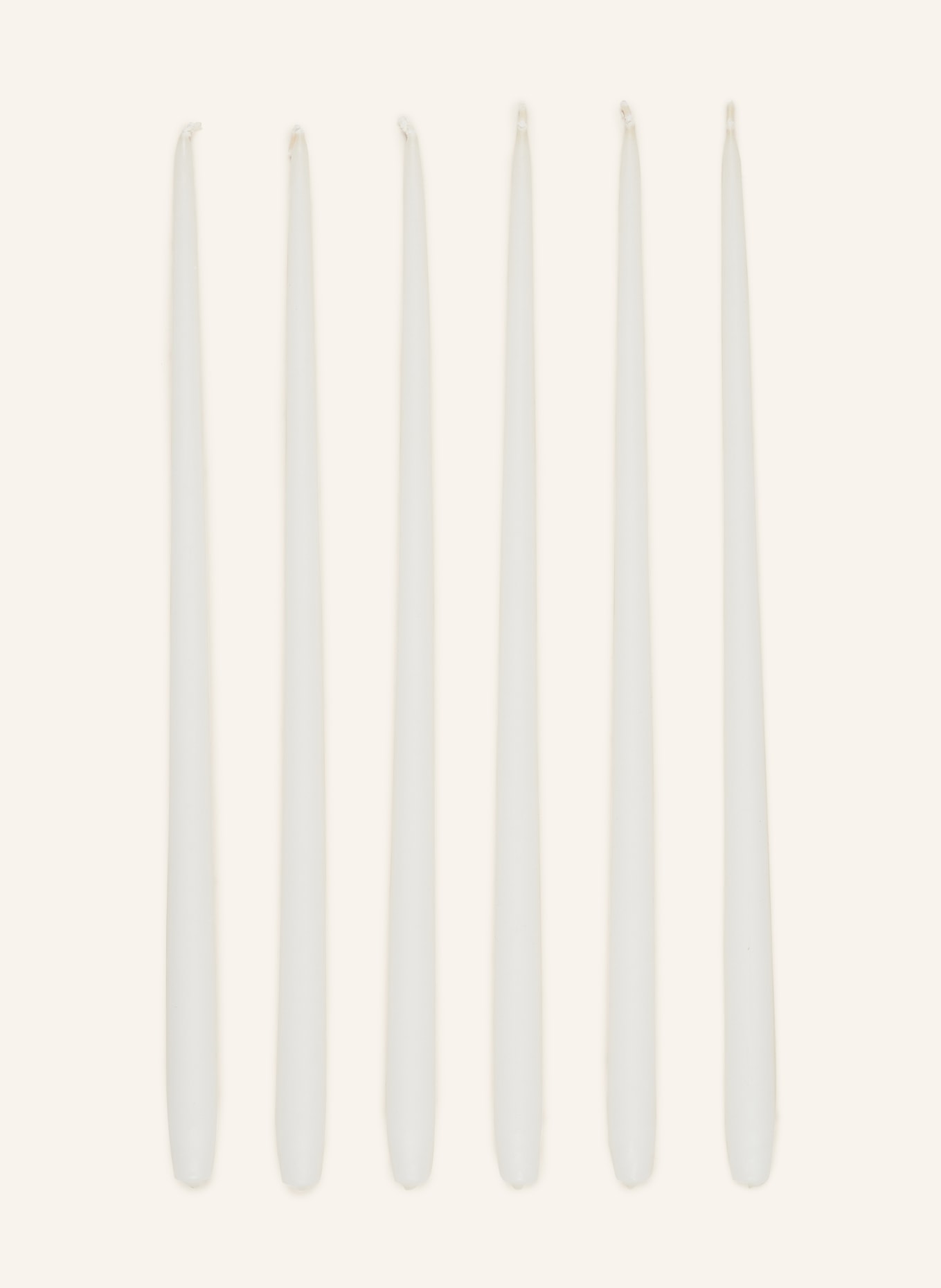 STOFF NAGEL Set of 6 taper candles, Color: WHITE (Image 1)