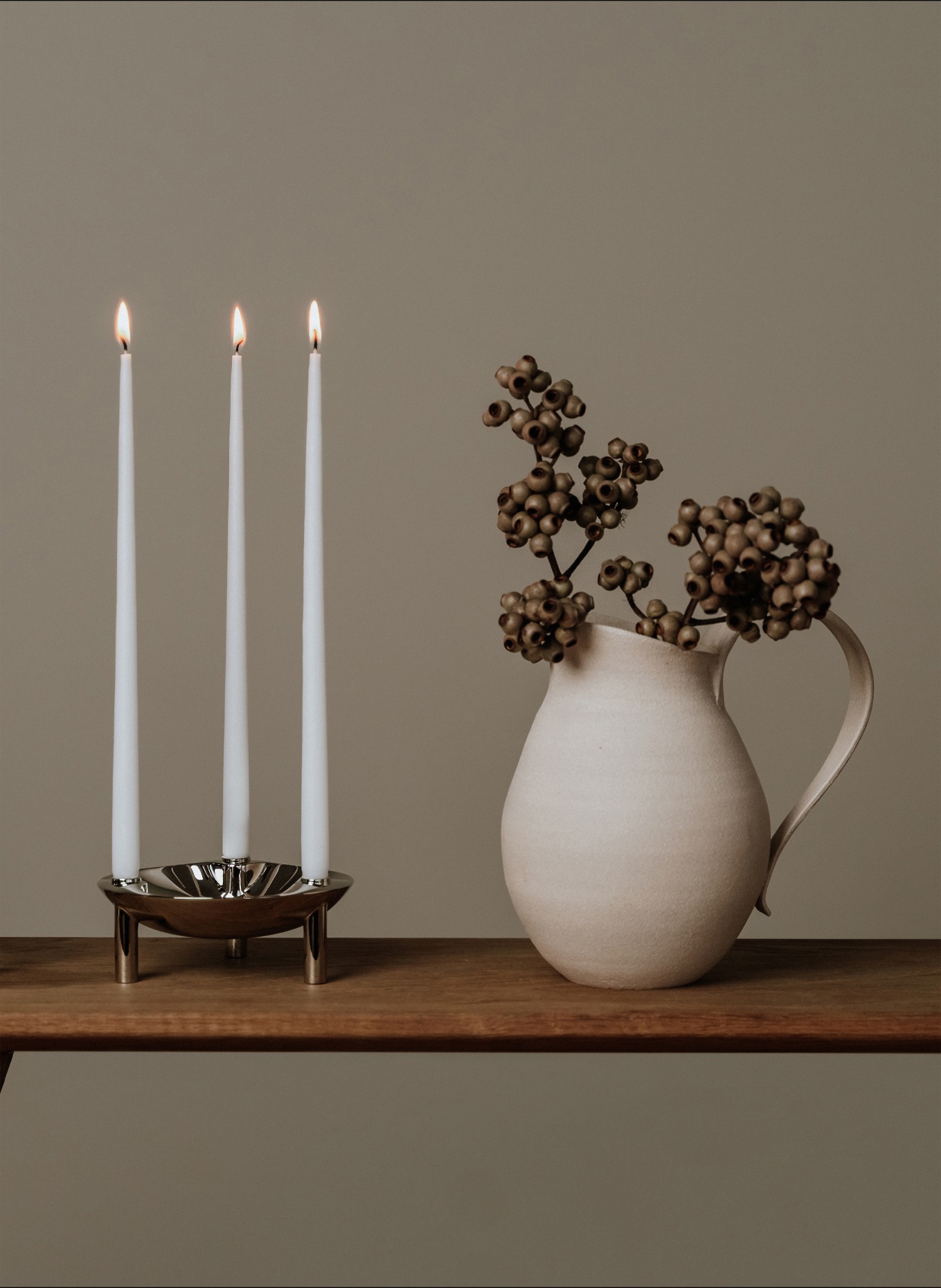 STOFF NAGEL Set of 6 taper candles, Color: WHITE (Image 3)
