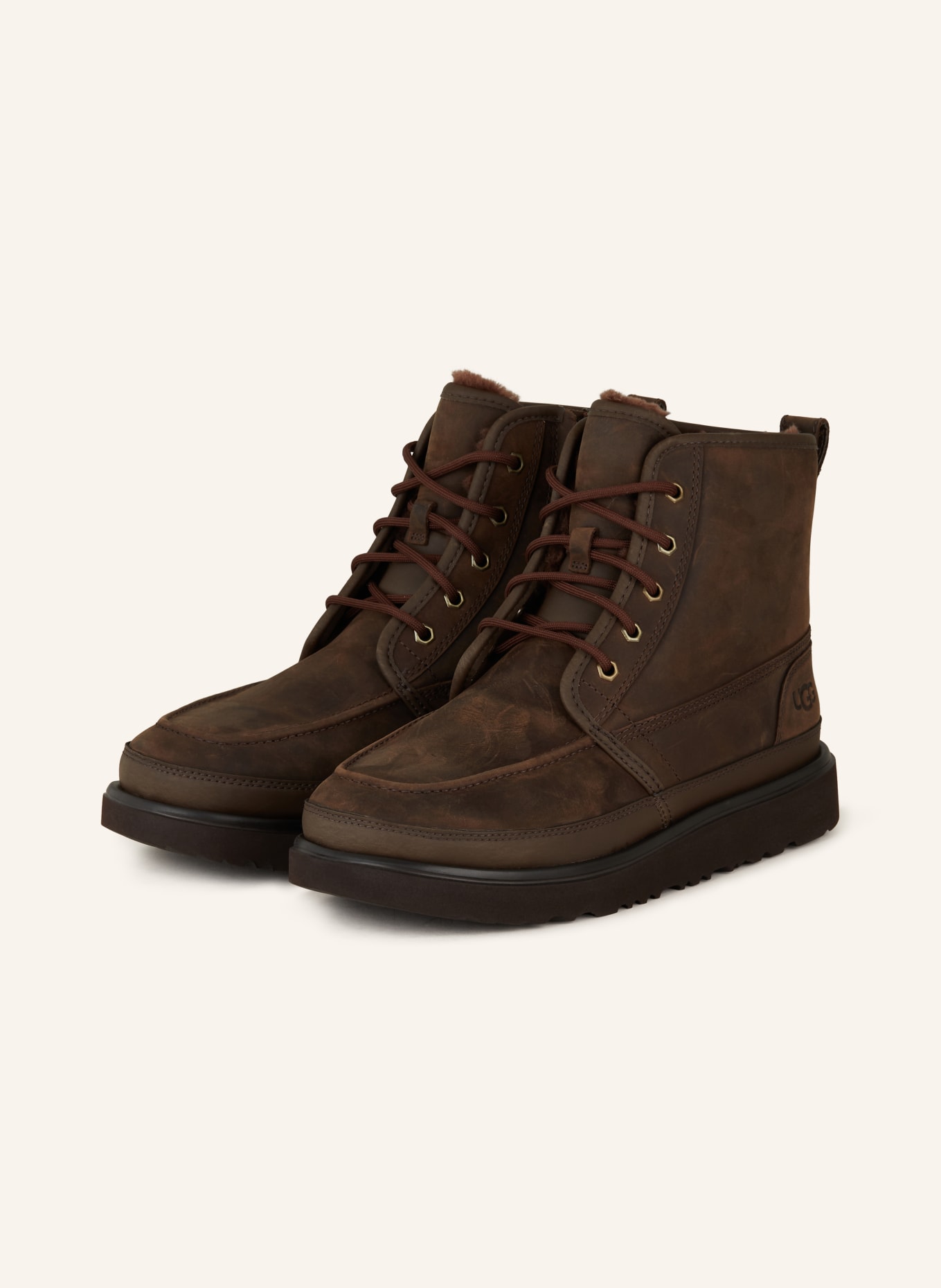 UGG Lace-up boots, Color: DARK BROWN (Image 1)