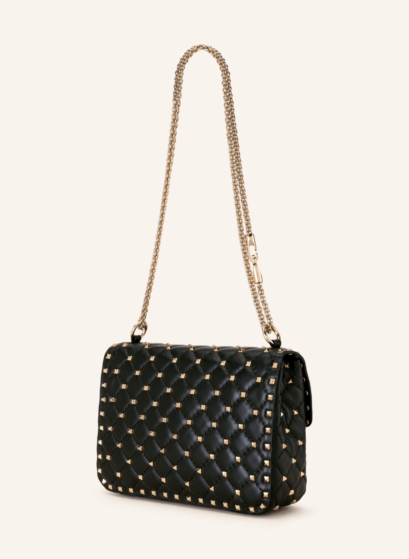 VALENTINO GARAVANI Handbag ROCKSTUD SPIKE MEDIUM with rivets, Color: BLACK (Image 2)