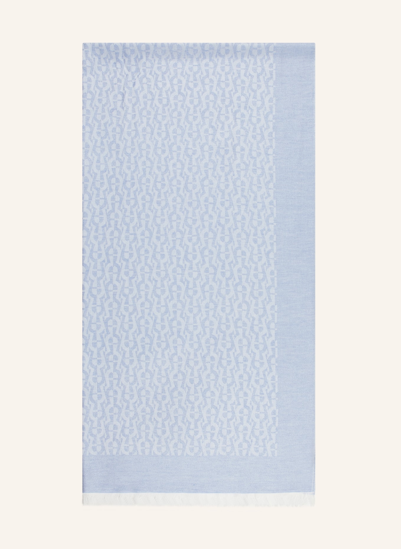 AIGNER Scarf with glitter thread, Color: LIGHT BLUE/ SILVER (Image 1)