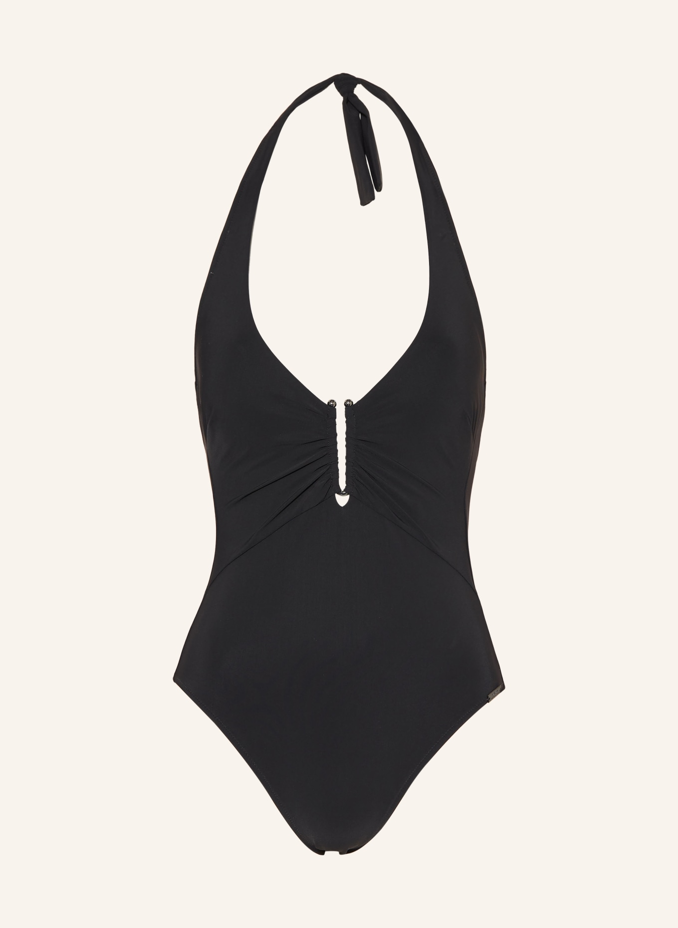 MARYAN MEHLHORN Halter neck swimsuit HONESTY, Color: BLACK (Image 1)