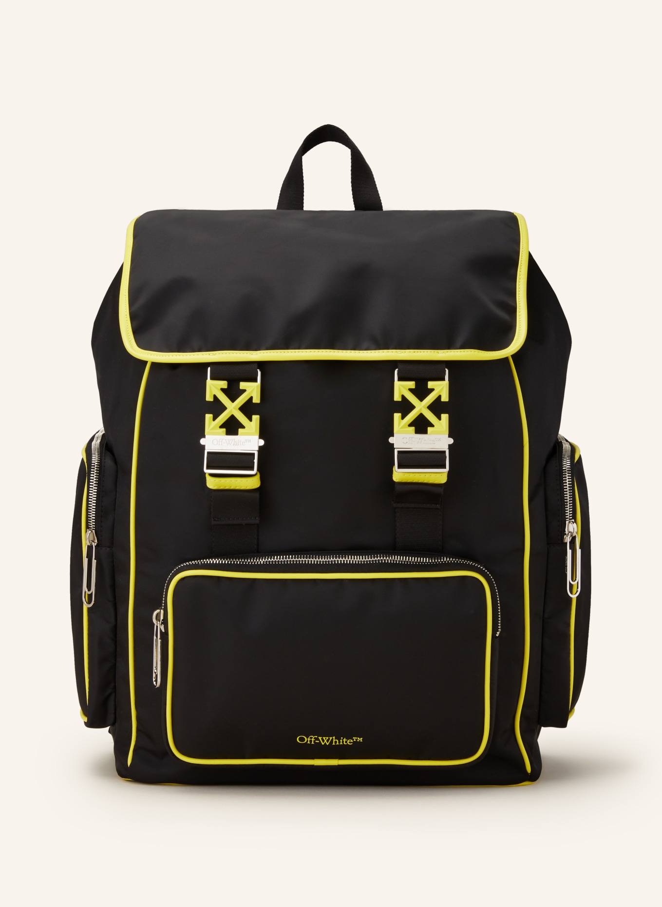 Off-White Backpack ARROW TUC, Color: BLACK/ YELLOW (Image 1)