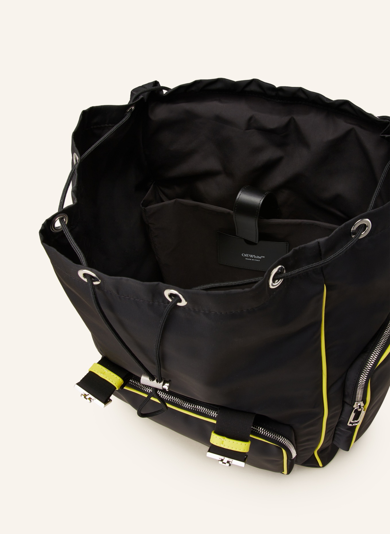 Off-White Backpack ARROW TUC, Color: BLACK/ YELLOW (Image 3)