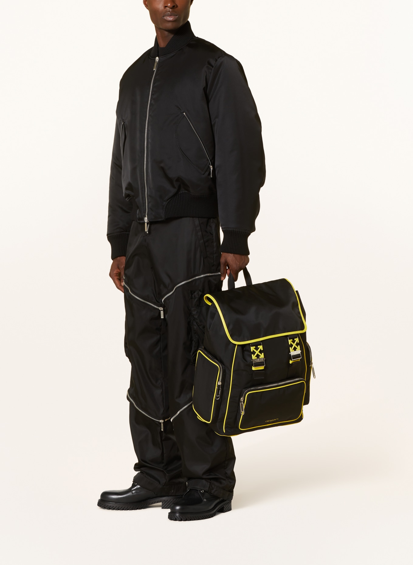 Off-White Backpack ARROW TUC, Color: BLACK/ YELLOW (Image 5)