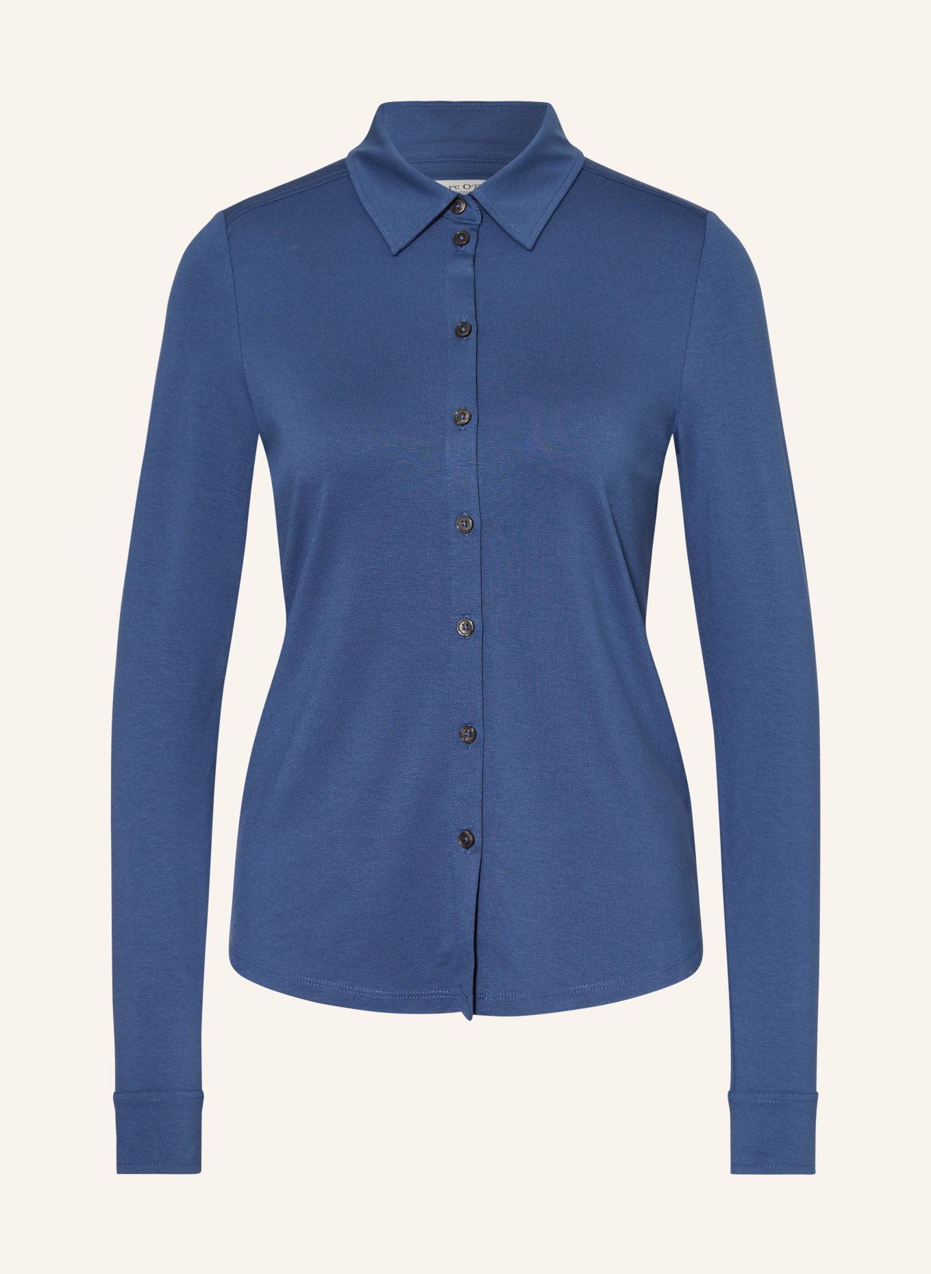 Marc O'Polo Shirt blouse made of jersey, Color: BLUE (Image 1)