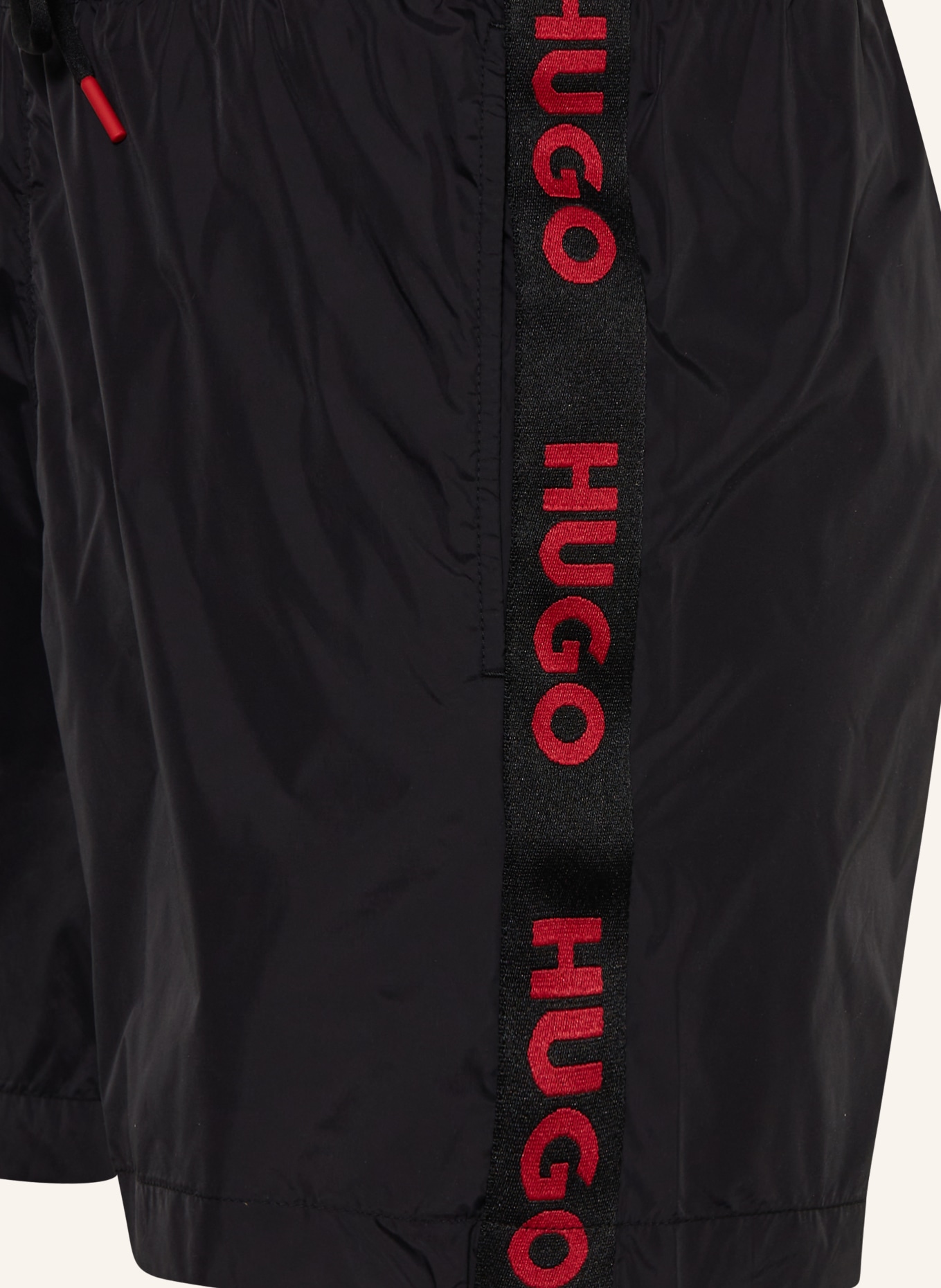 HUGO Swim shorts FAB, Color: BLACK/ RED (Image 3)
