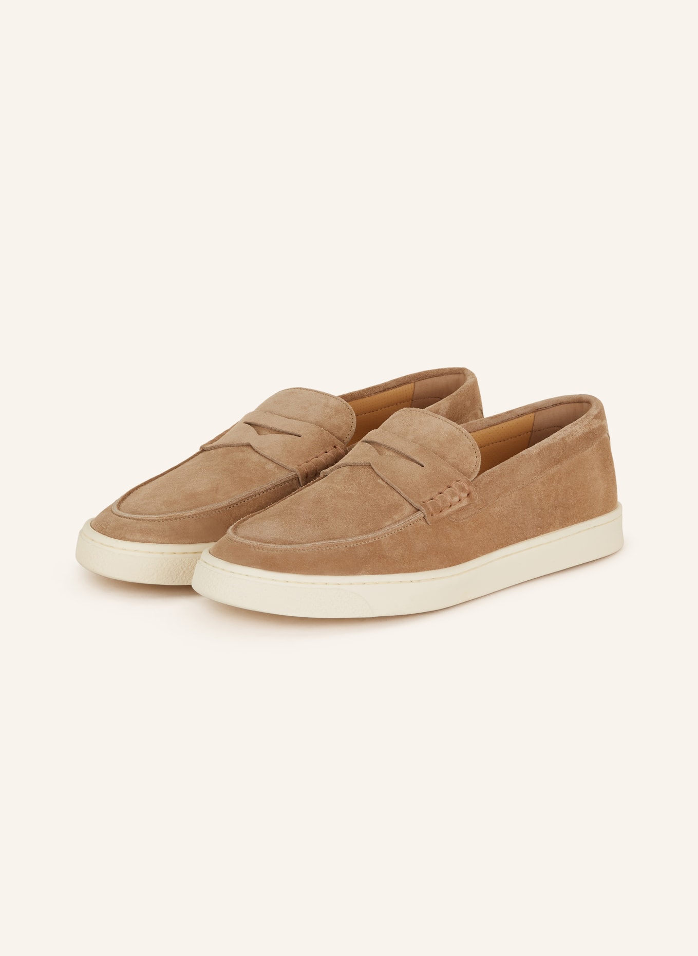 Brunello Cucinelli suede penny loafers - Neutrals