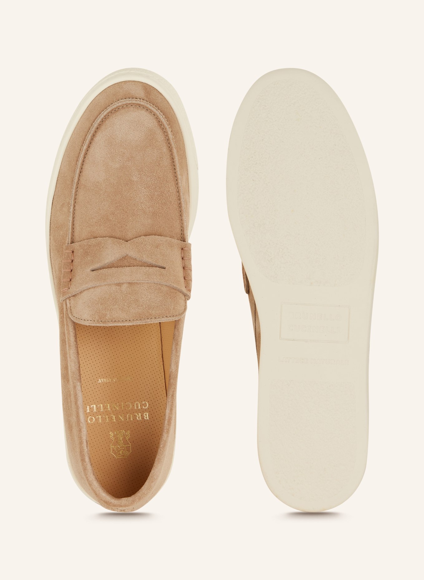 BRUNELLO CUCINELLI Penny loafers, Color: BEIGE (Image 5)