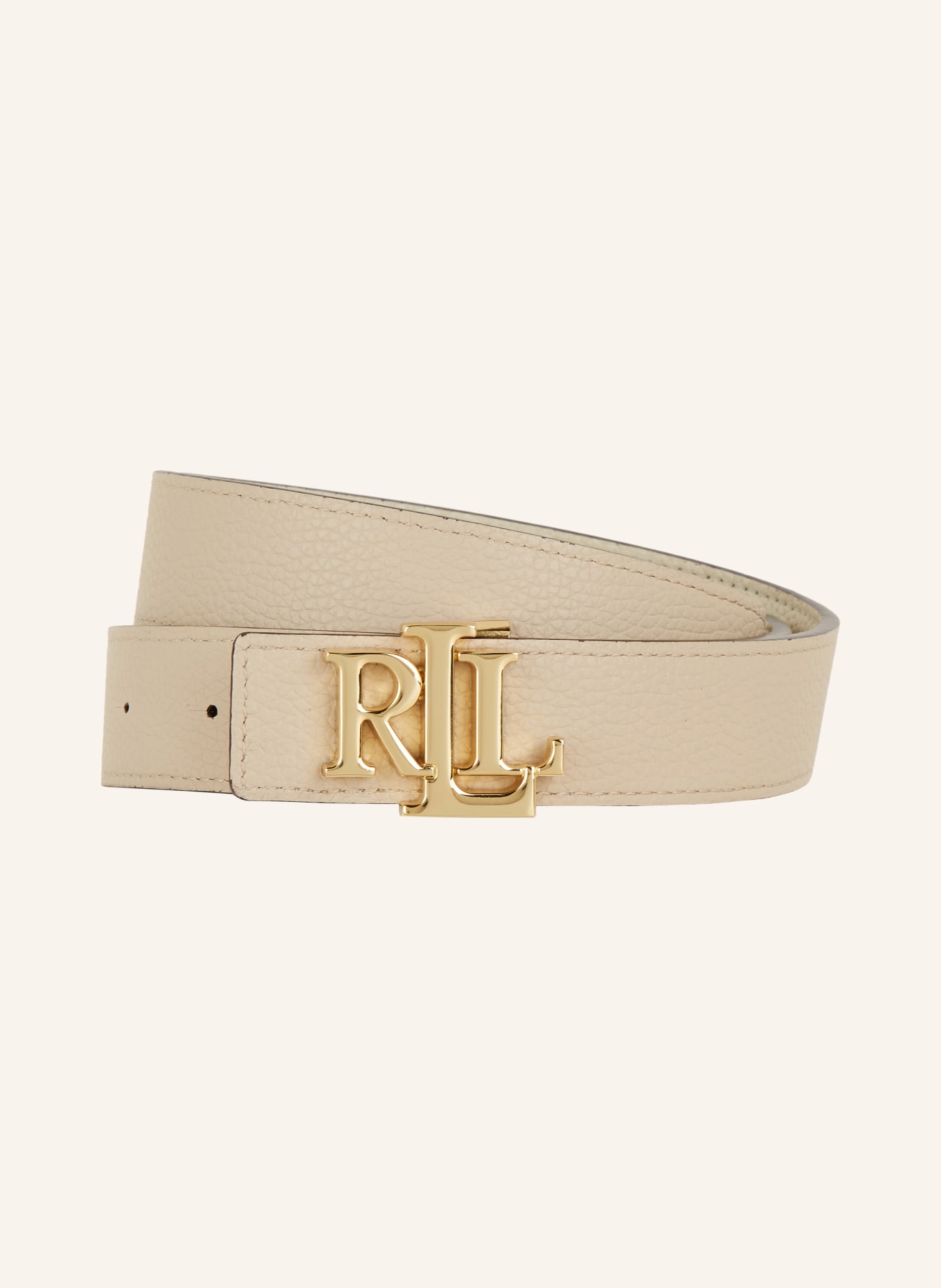 LAUREN RALPH LAUREN Leather belt, Color: ECRU (Image 2)