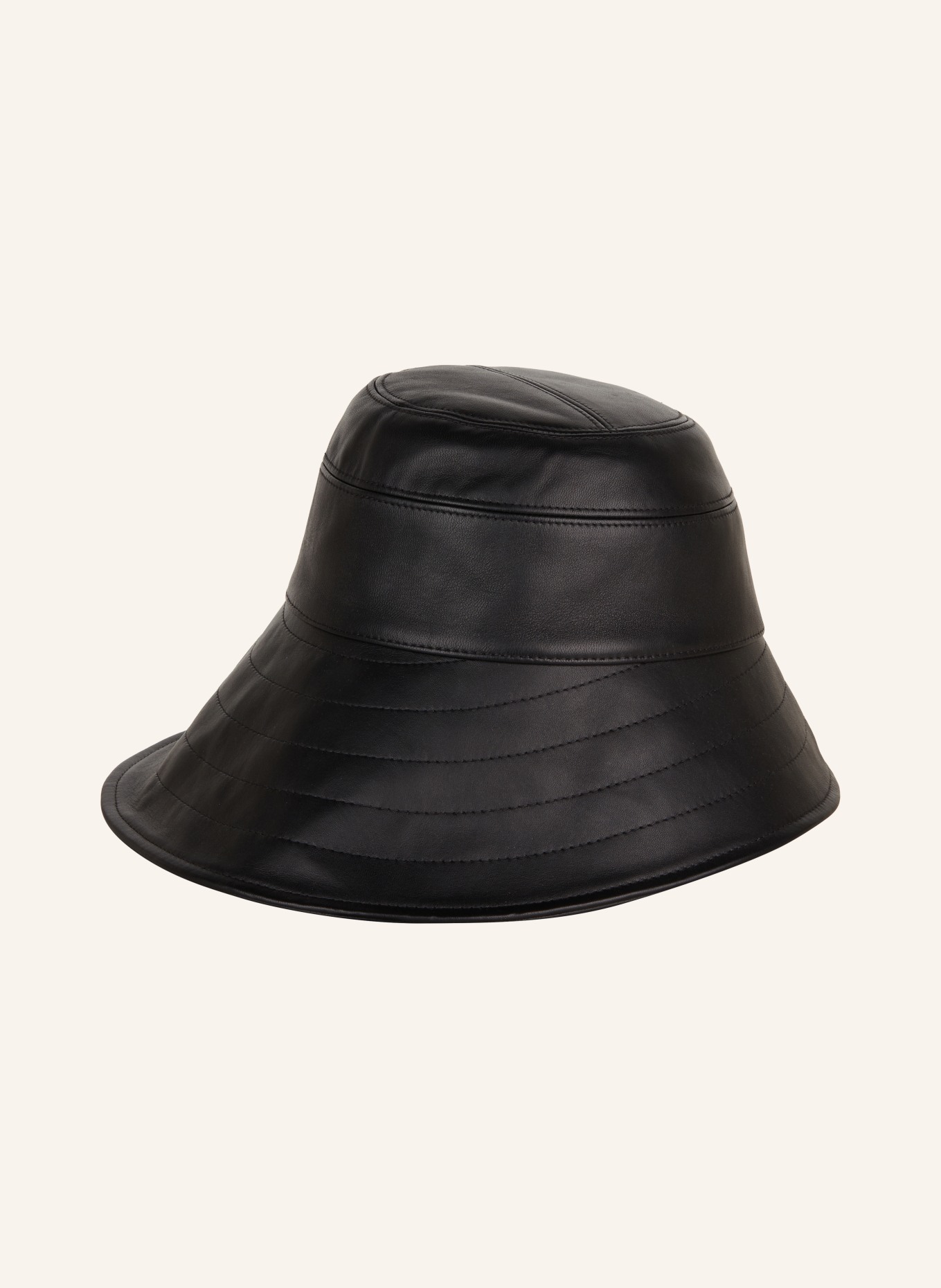 THE ATTICO Klobouk Bucket Hat z kůže, Barva: ČERNÁ (Obrázek 2)