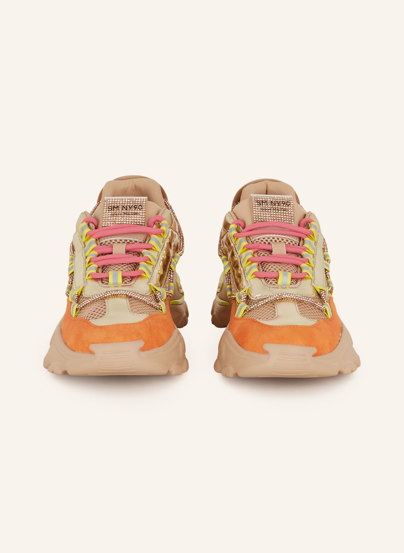 STEVE MADDEN Sneakers MIRACLES with decorative gems, Color: ORANGE/ GOLD/ PINK (Image 3)