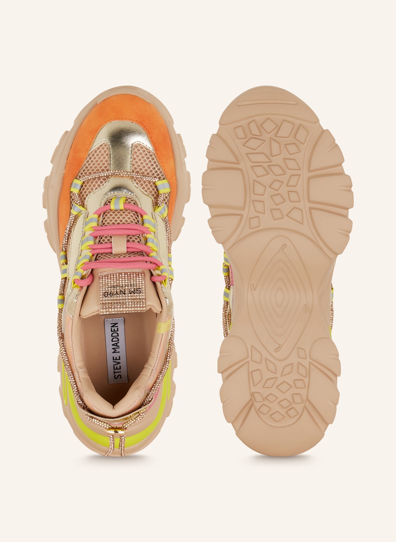 STEVE MADDEN Sneakers MIRACLES with decorative gems, Color: ORANGE/ GOLD/ PINK (Image 5)
