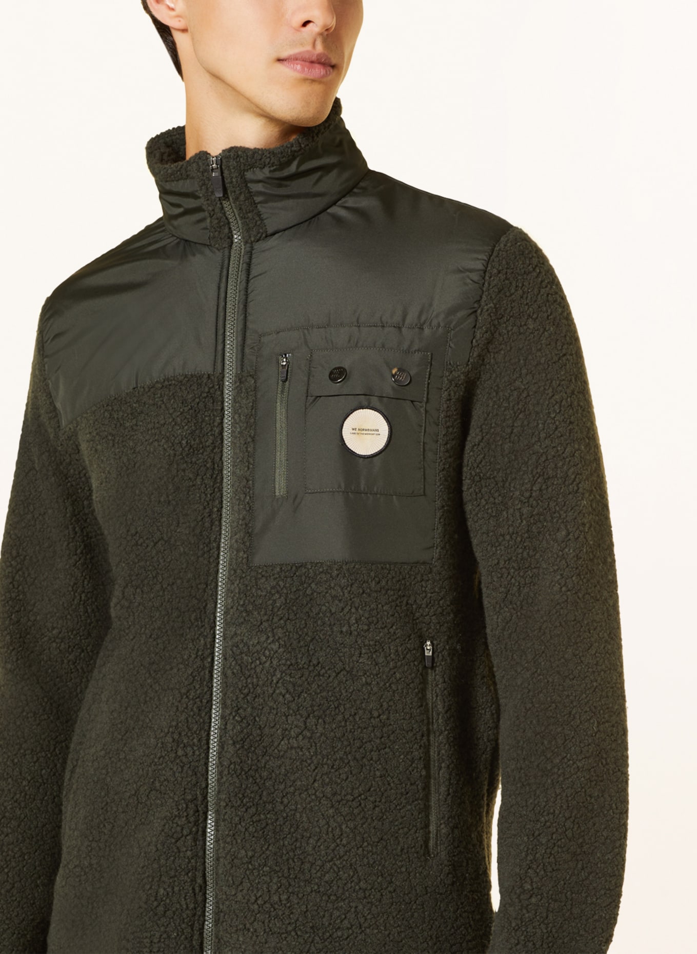 WE NORWEGIANS Fleece jacket ALTA in merino wool, Color: OLIVE (Image 4)