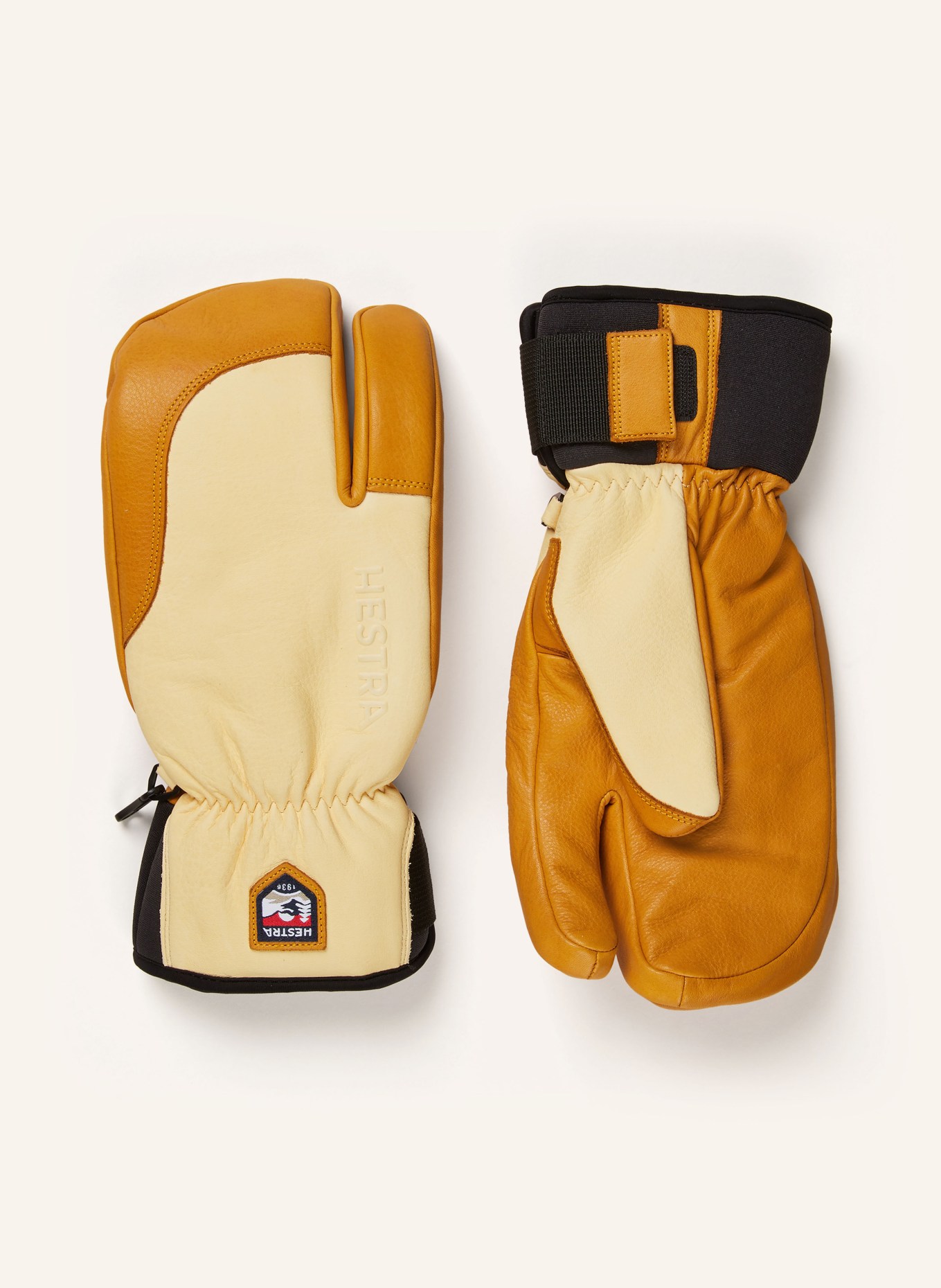 HESTRA Ski gloves TOPO, Color: LIGHT BROWN (Image 1)