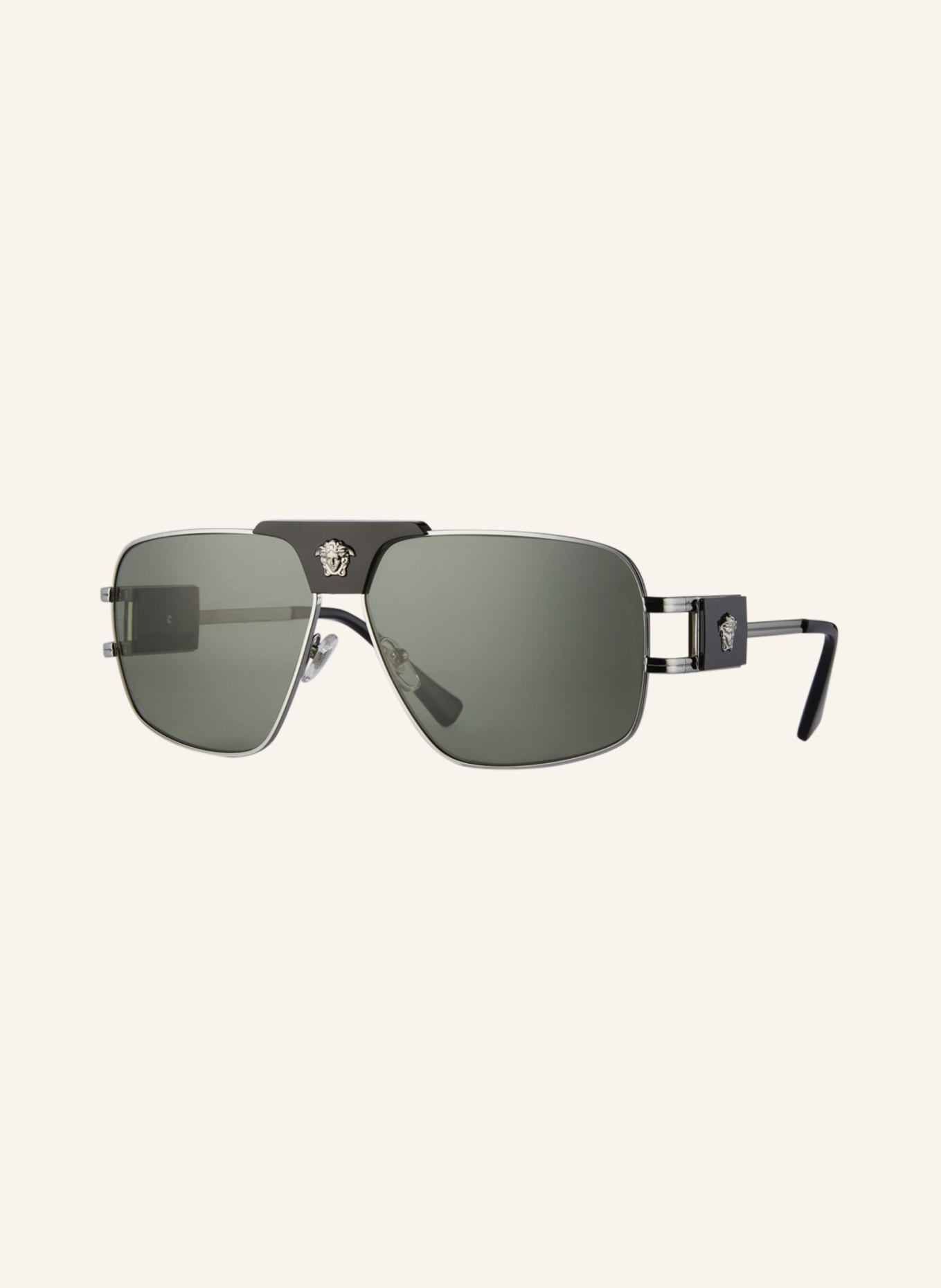 VERSACE Sunglasses VE2251, Color: 1001/2 - GRAY/ GREEN (Image 1)