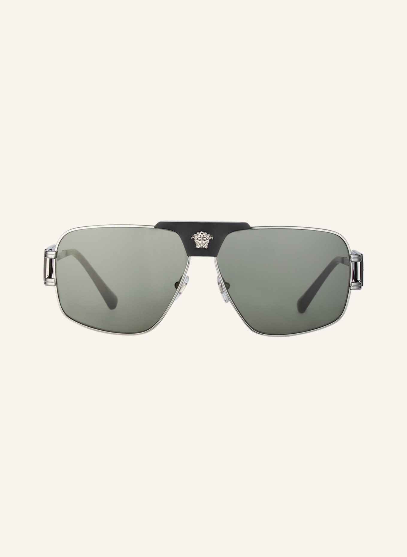 VERSACE Sunglasses VE2251, Color: 1001/2 - GRAY/ GREEN (Image 2)