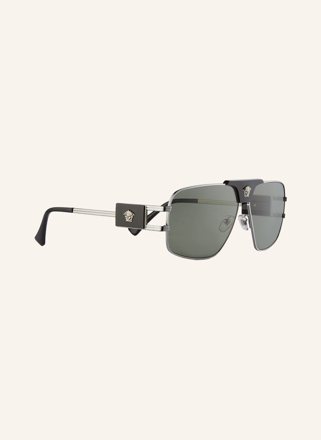 VERSACE Sunglasses VE2251, Color: 1001/2 - GRAY/ GREEN (Image 3)
