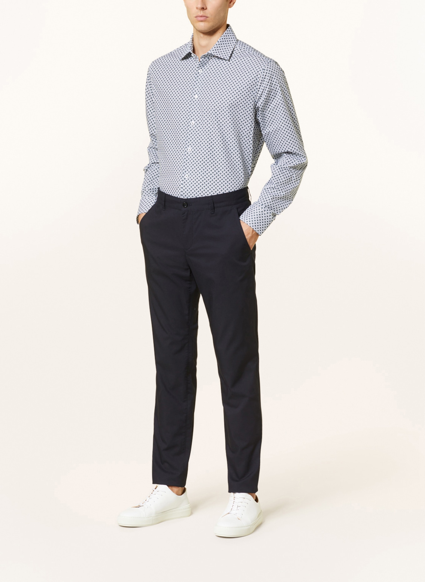 seidensticker Hemd Regular Fit, Farbe: WEISS/ PETROL (Bild 2)