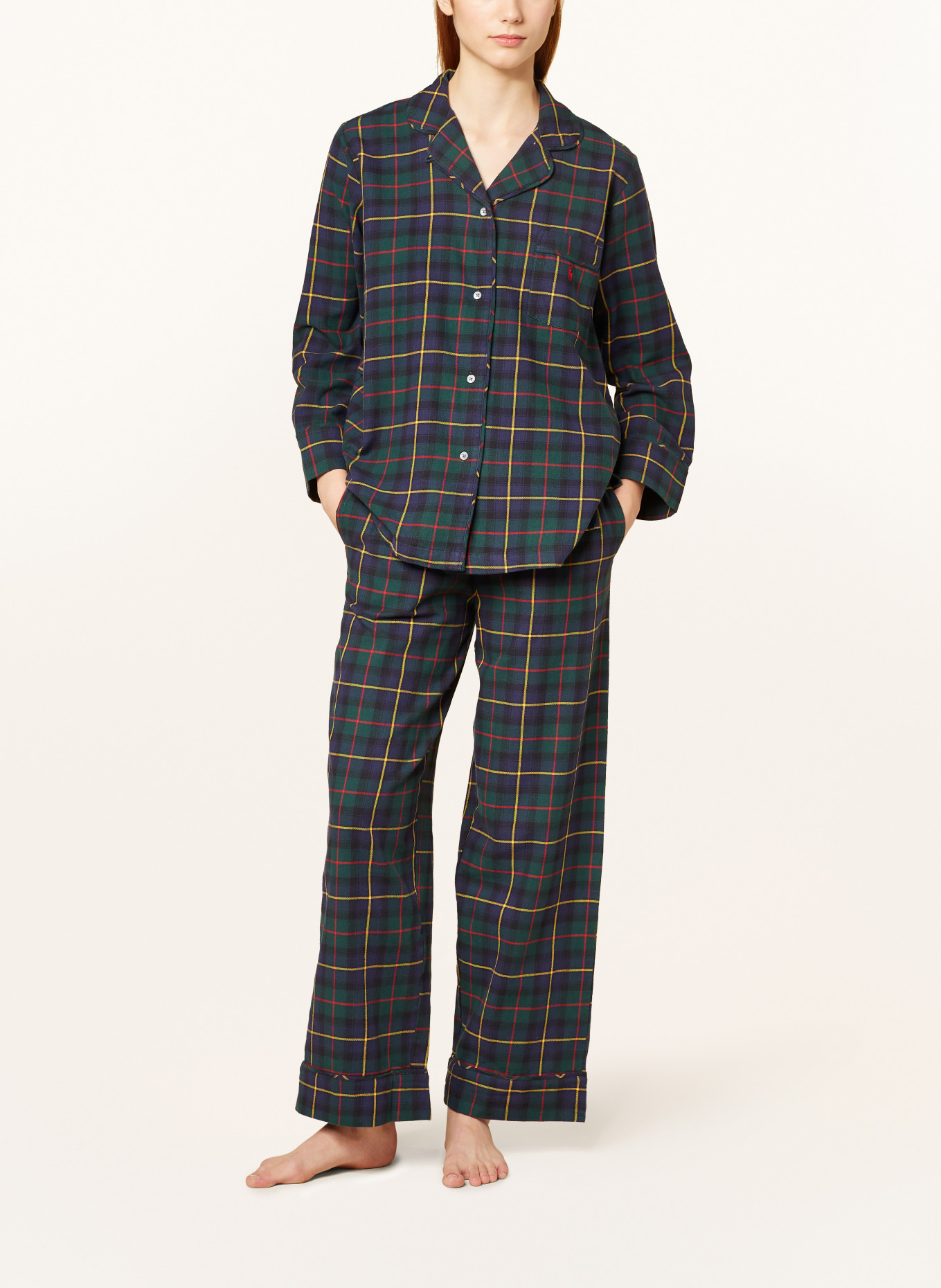 POLO RALPH LAUREN Flannel pajamas, Color: DARK GREEN/ DARK BLUE/ RED (Image 2)