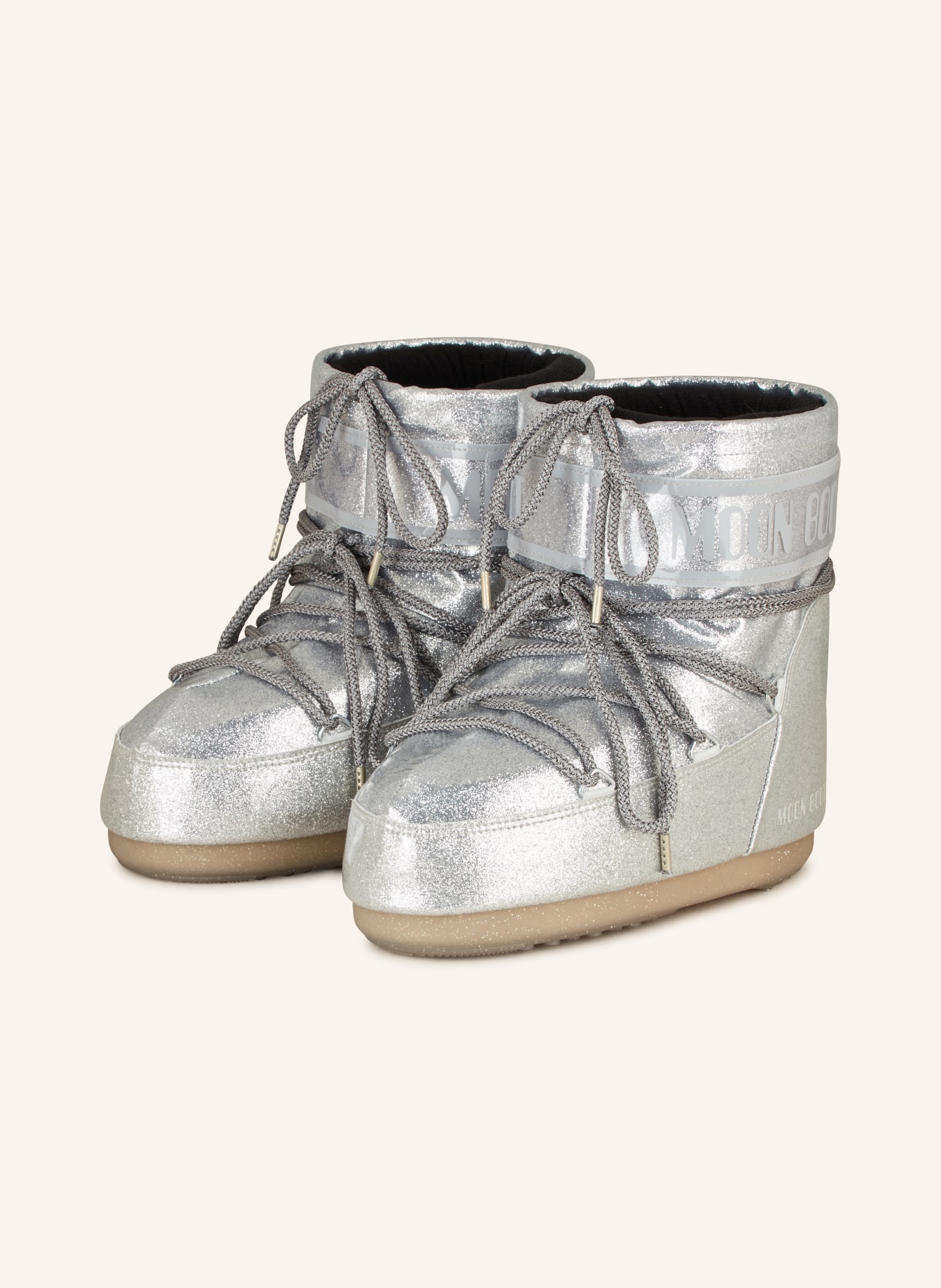 MOON BOOT Moon boots ICON LOW GLITTER, Color: SILVER (Image 1)