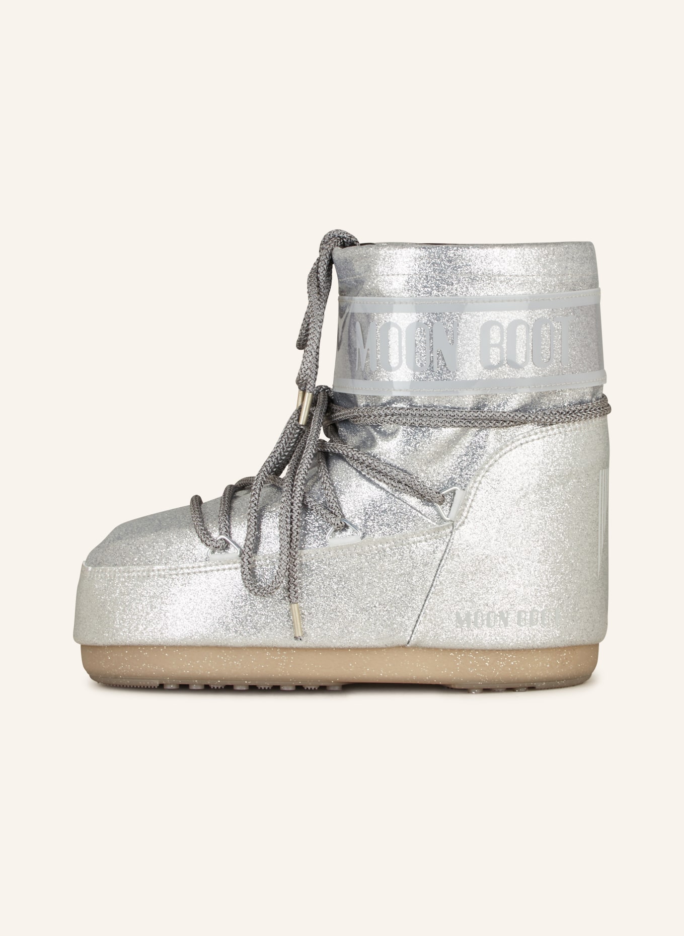 MOON BOOT Moon boots ICON LOW GLITTER, Color: SILVER (Image 4)