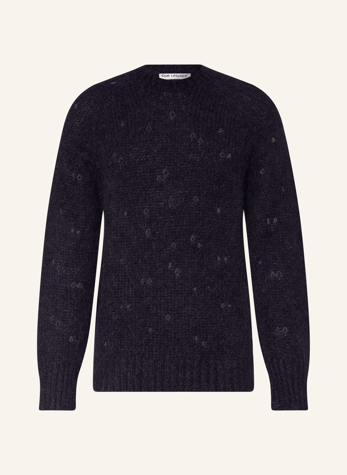 OUR LEGACY Sweater with alpaca and mohair, Color: DARK BLUE (Image 1)
