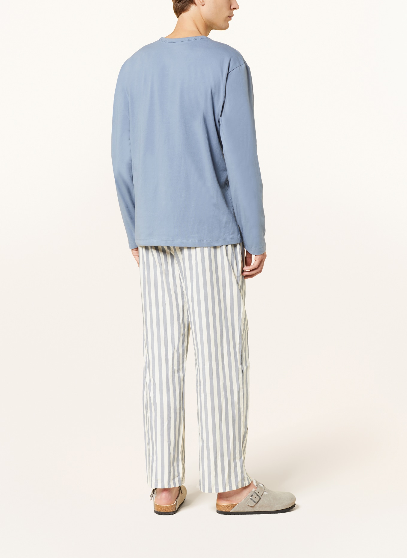 Calvin Klein Schlafanzug PURE COTTON, Farbe: BLAUGRAU/ ECRU (Bild 3)