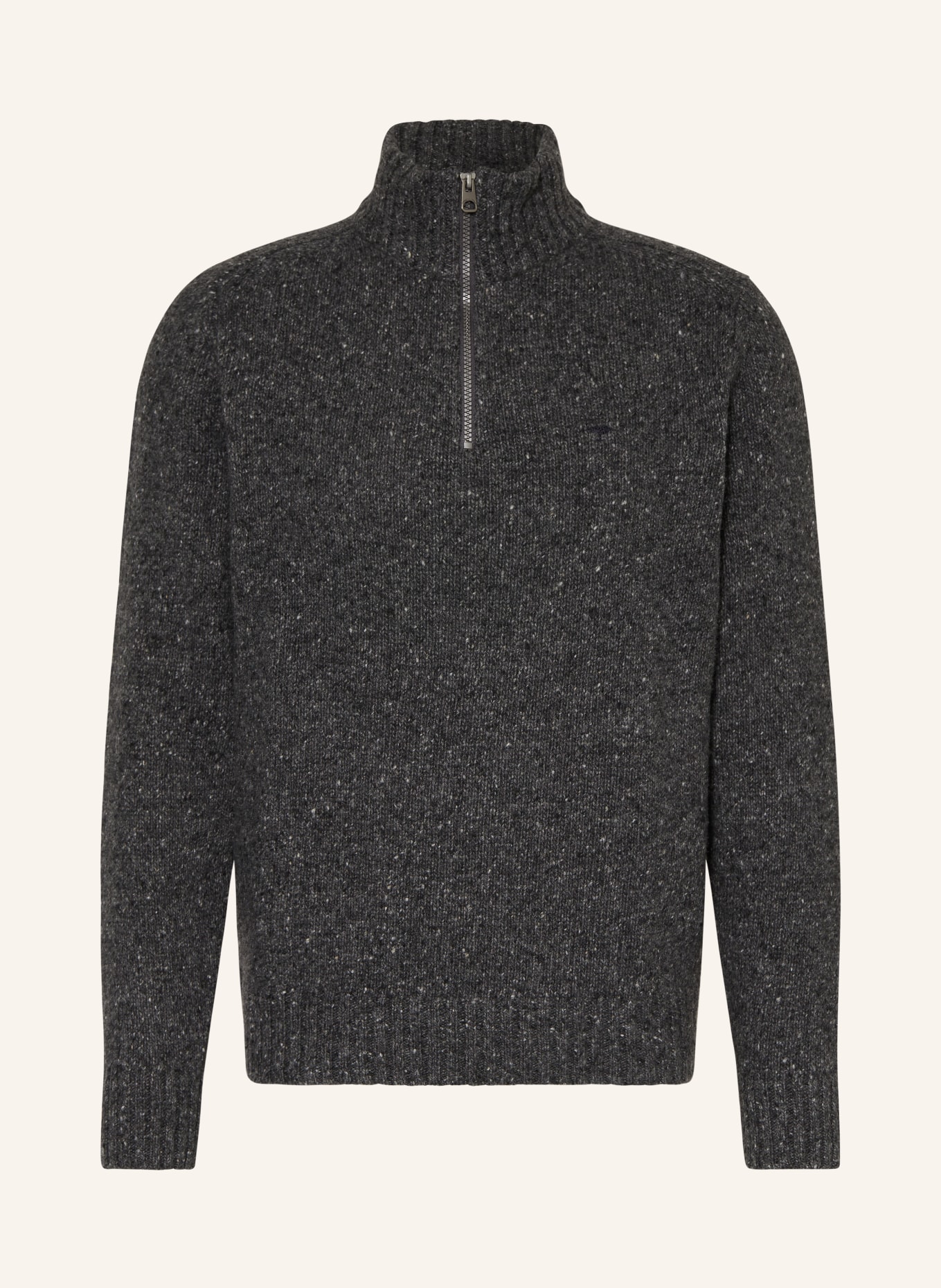 FYNCH-HATTON Half-zip sweater, Color: DARK GRAY/ GRAY (Image 1)