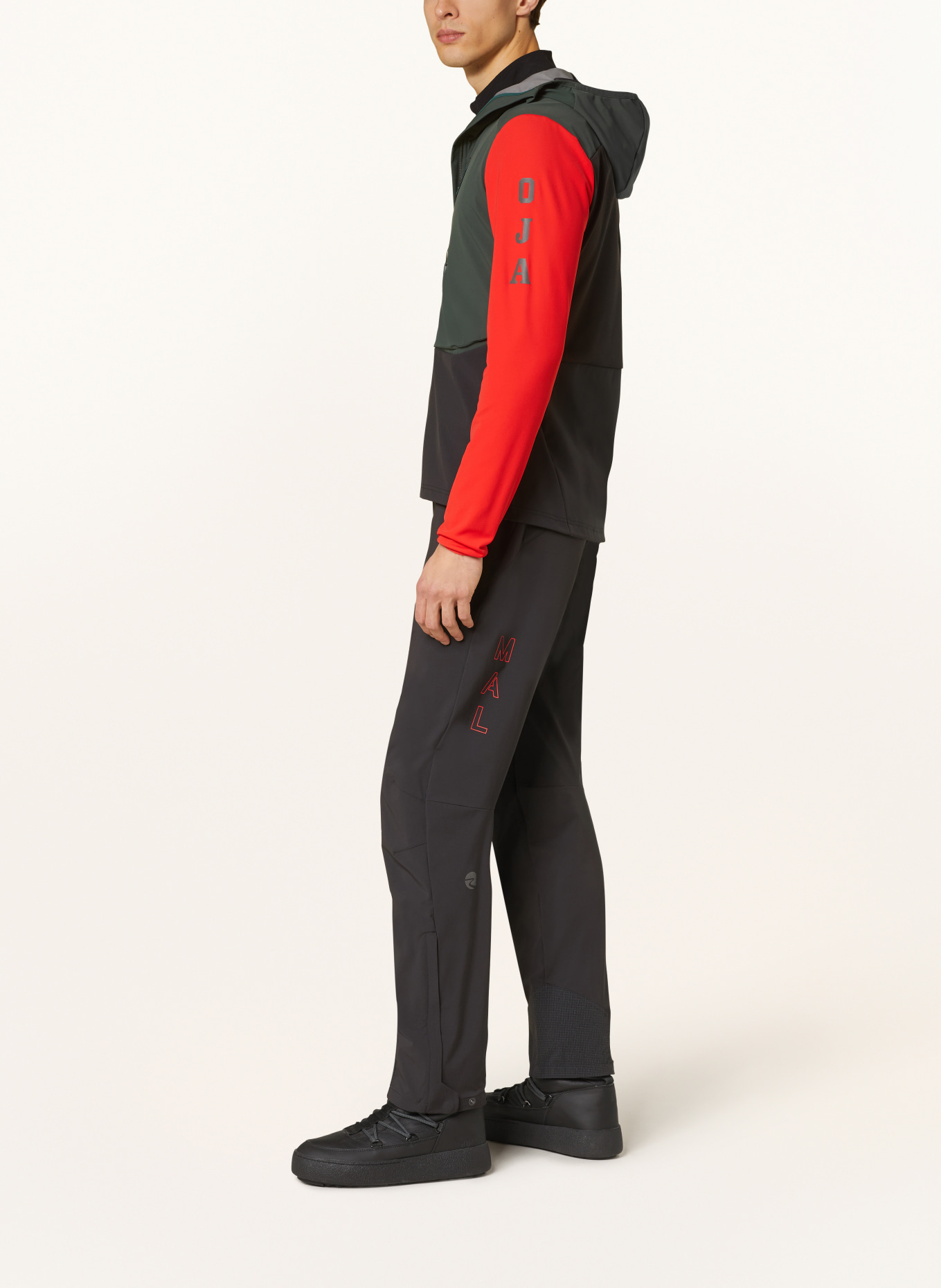 maloja Ski jacket SPERBERM., Color: DARK GREEN/ BLACK/ RED (Image 4)