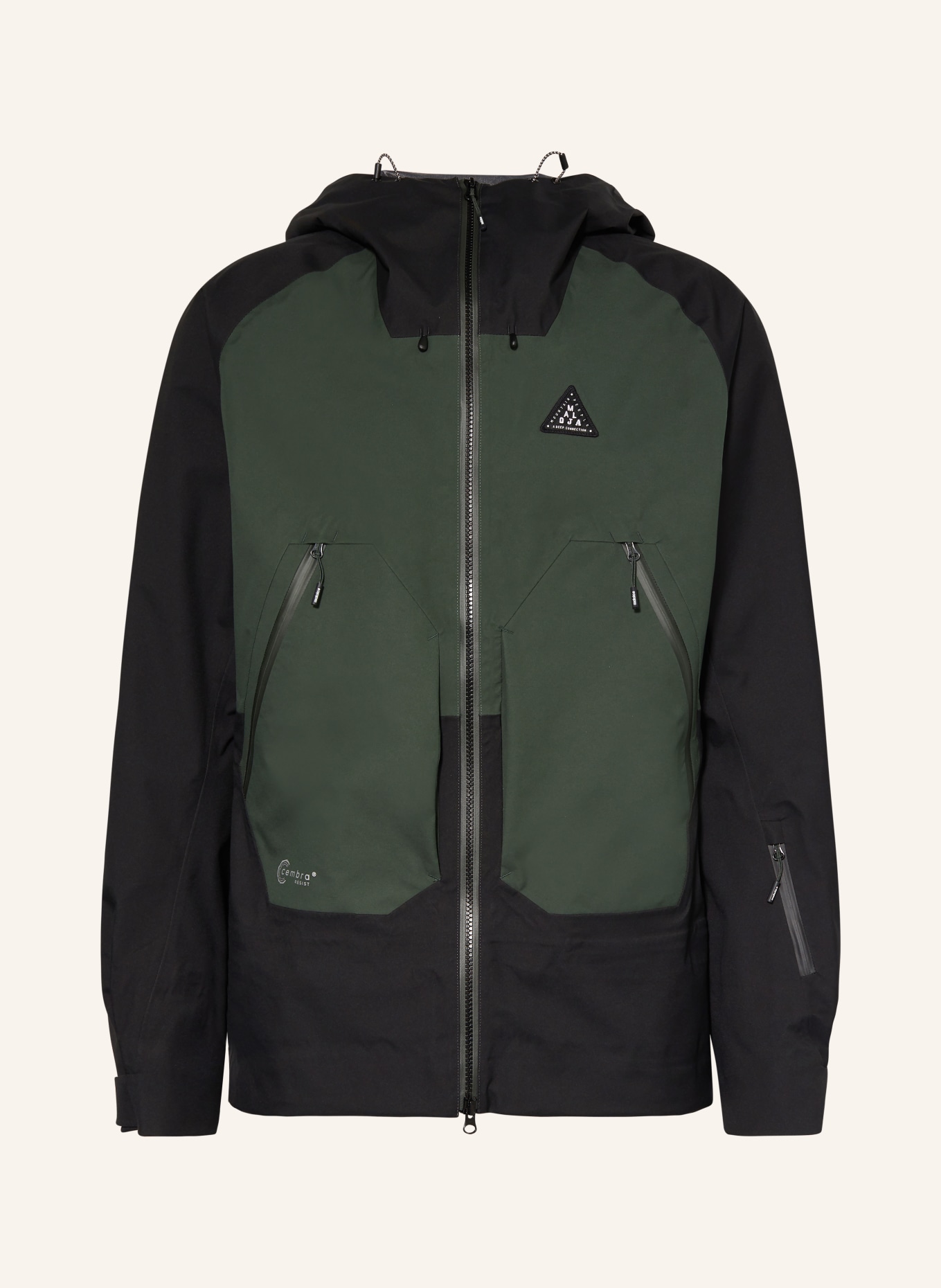 maloja Hardshell ski jacket LAUREINM., Color: DARK GREEN/ BLACK (Image 1)