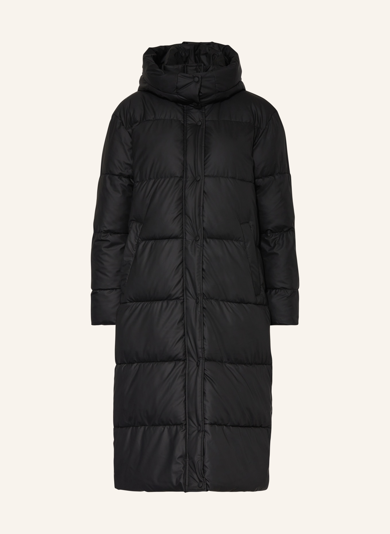 RINO & PELLE Quilted coat JIRY with removable hood, Color: BLACK (Image 1)