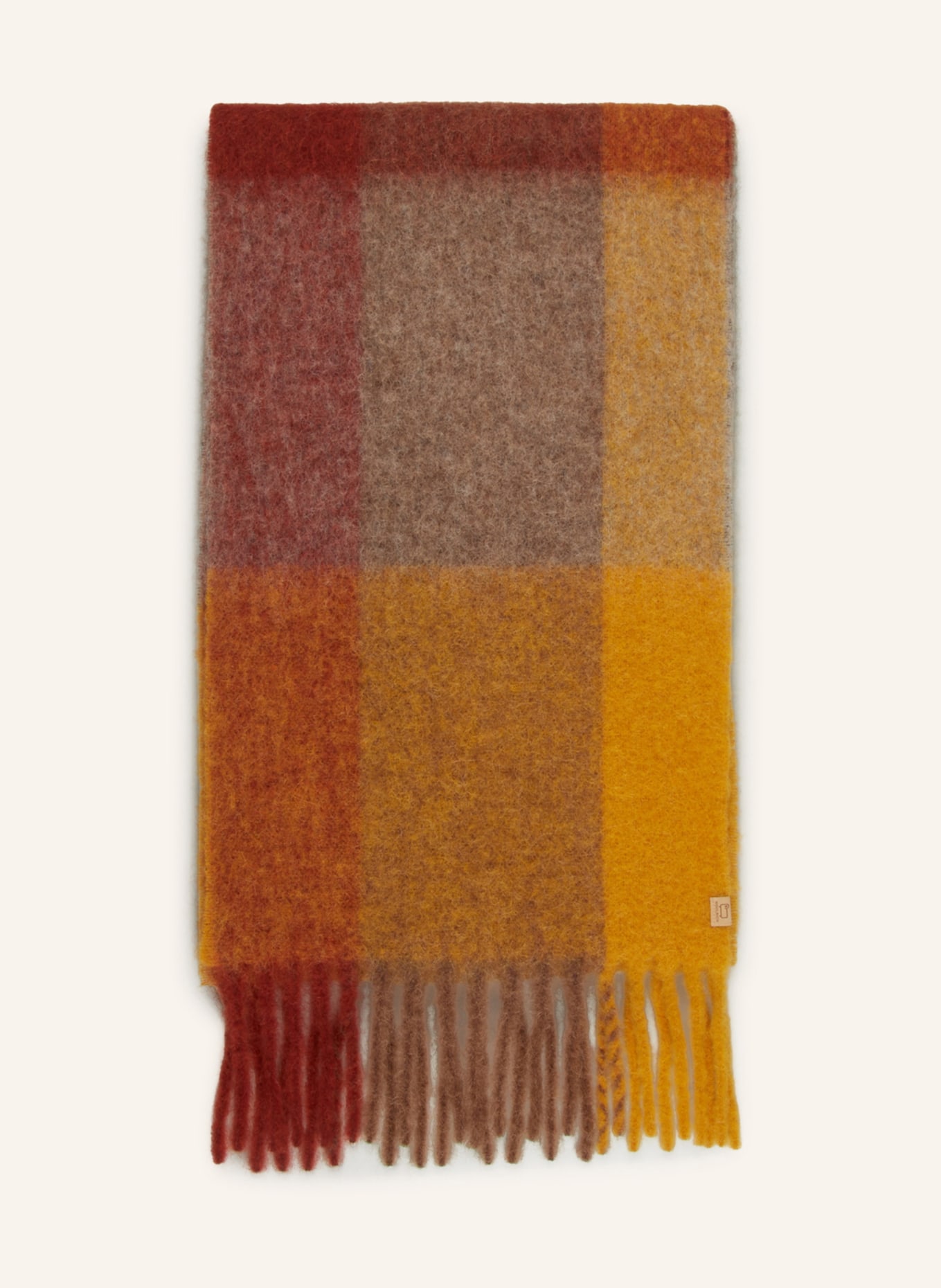 WOOLRICH Scarf with alpaca, Color: DARK YELLOW/ DARK ORANGE/ BROWN (Image 1)