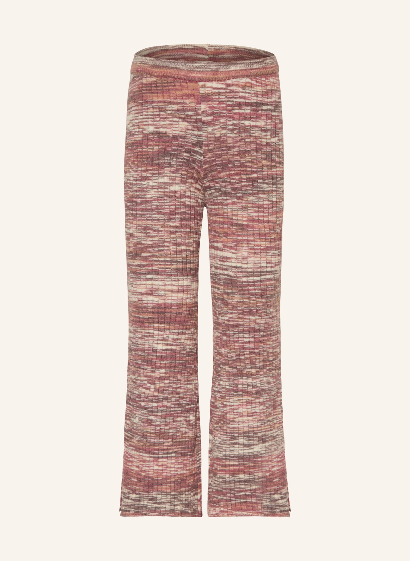 Rylee + Cru Úpletové kalhoty, Barva: STARORŮŽOVÁ/ BÉŽOVÁ (Obrázek 1)